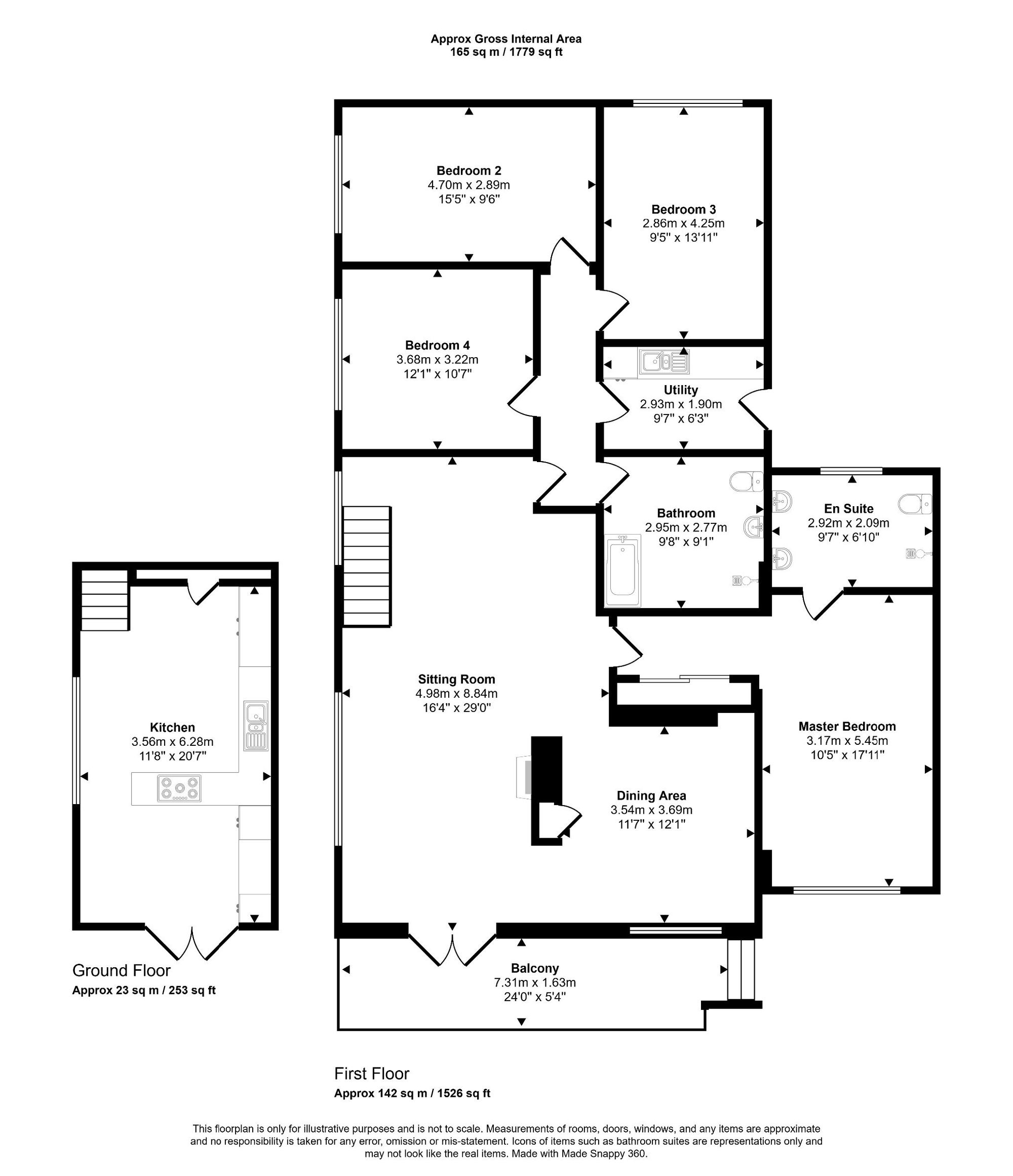 17 Leewood Road, Weston-Super-Mare floorplan