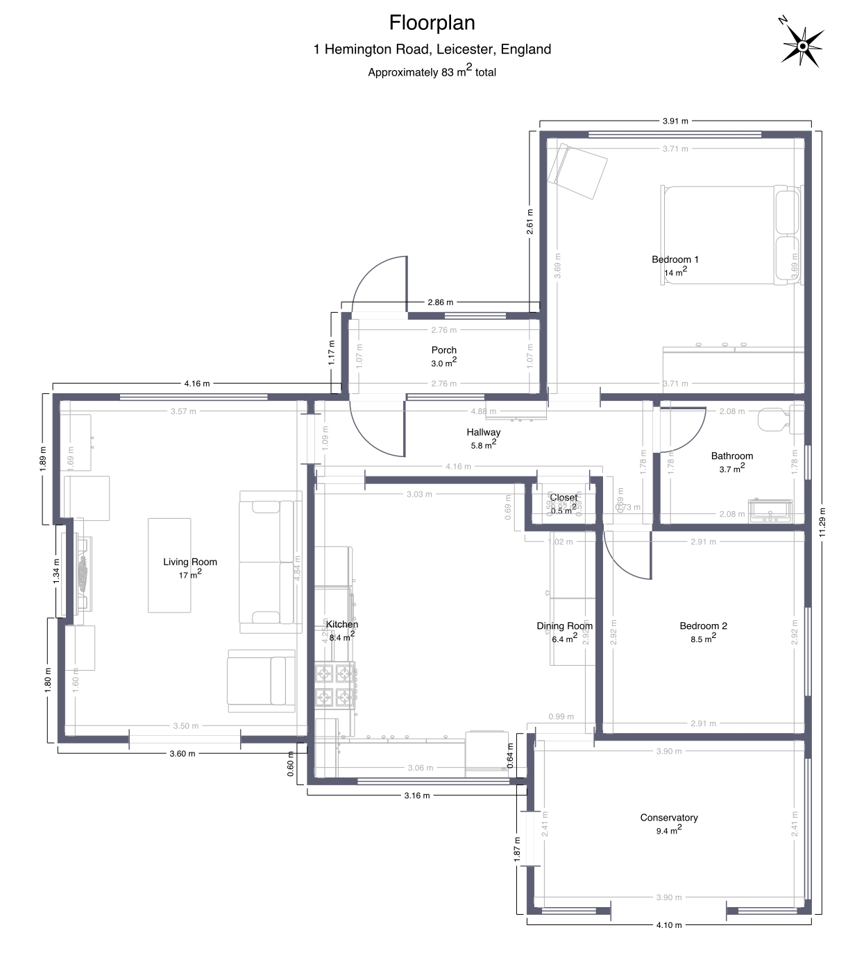 1, Hemington Road, Leicester floorplan