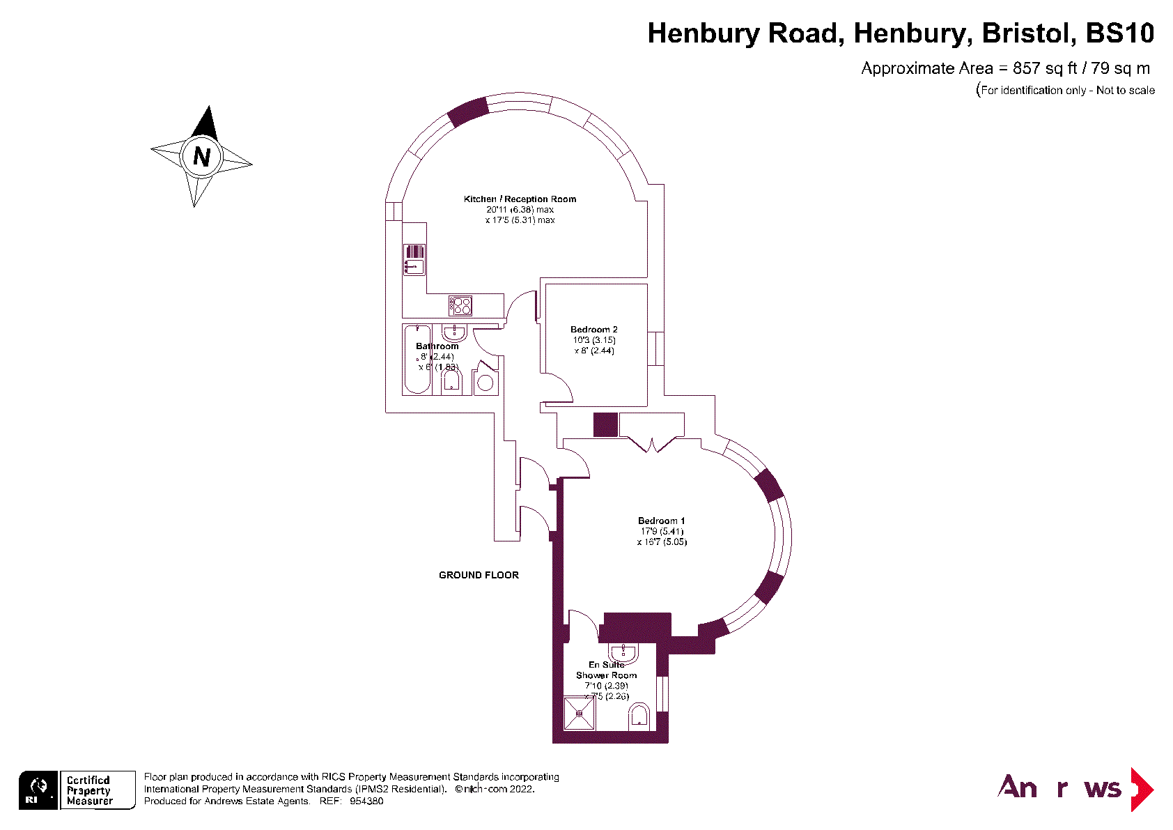 Flat 1, Henbury House, 175, Henbury Road, Bristol floorplan