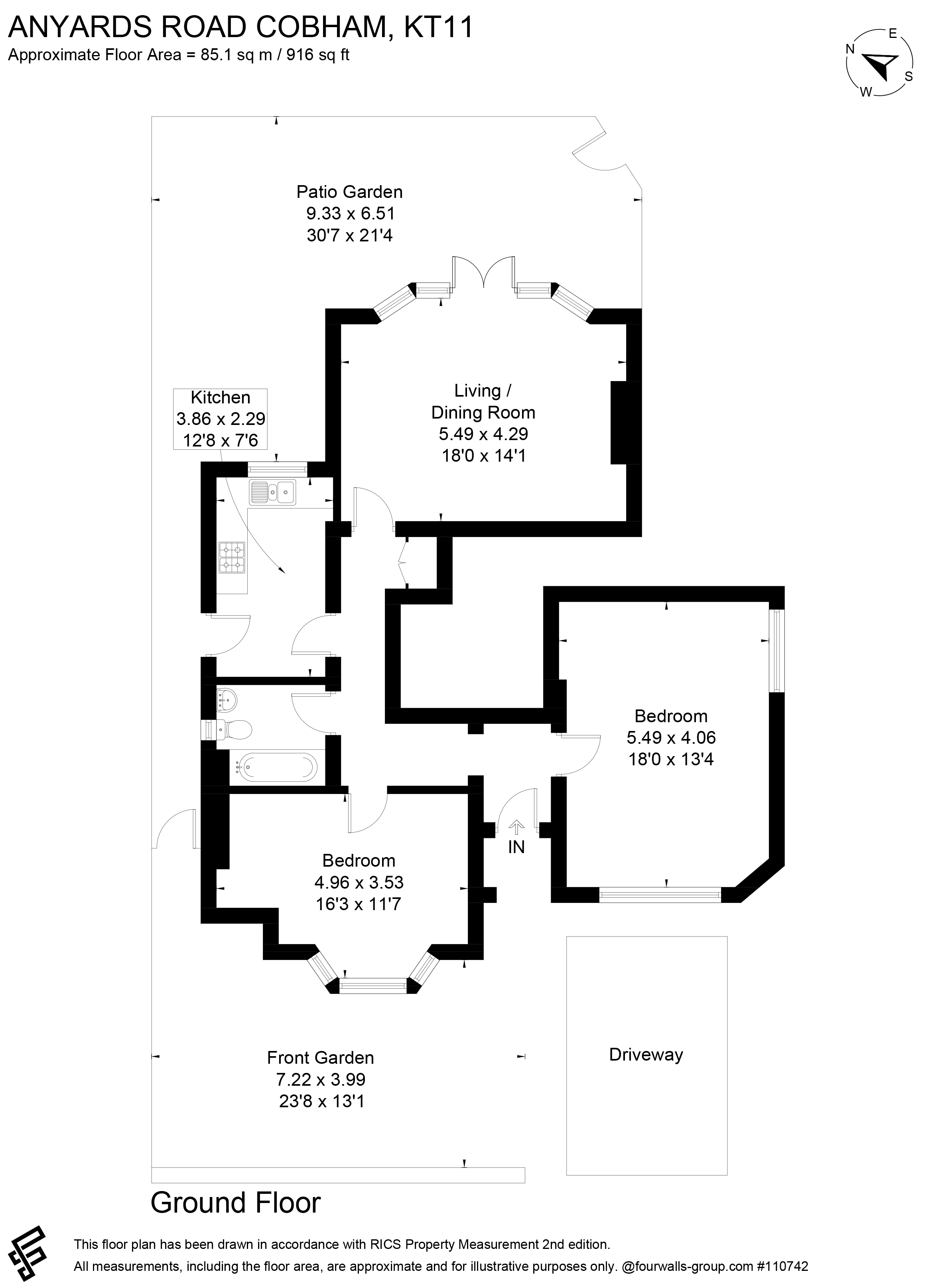 102A,, Anyards Road, Surrey floorplan