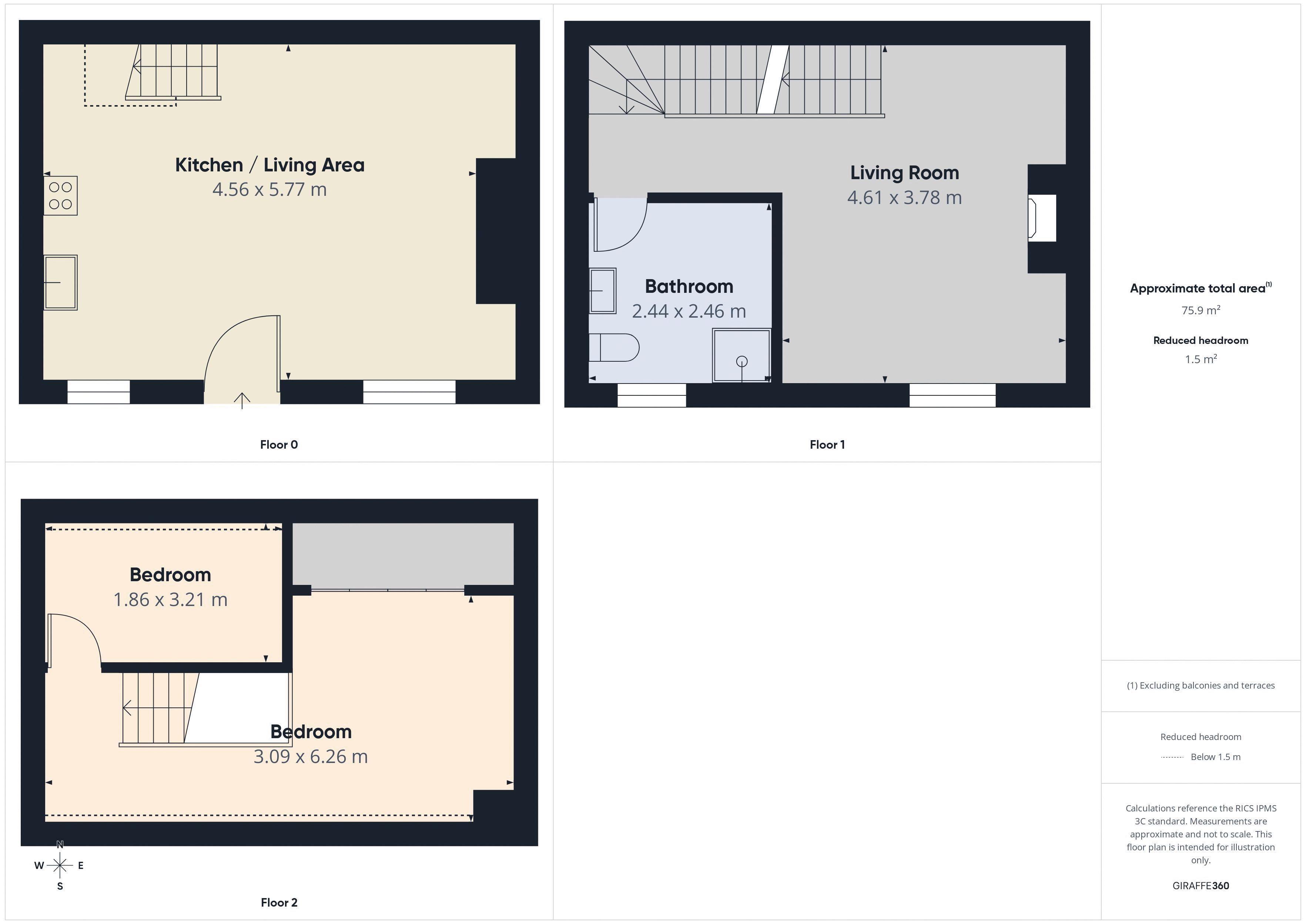 3, Hill View, Delph floorplan