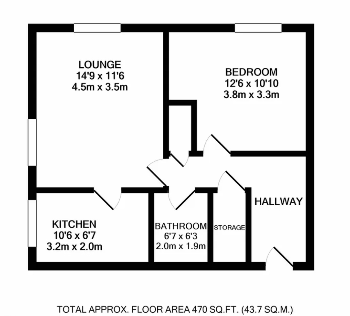 Flat 67, Moor Tower, Waterhouse Moor, Harlow floorplan
