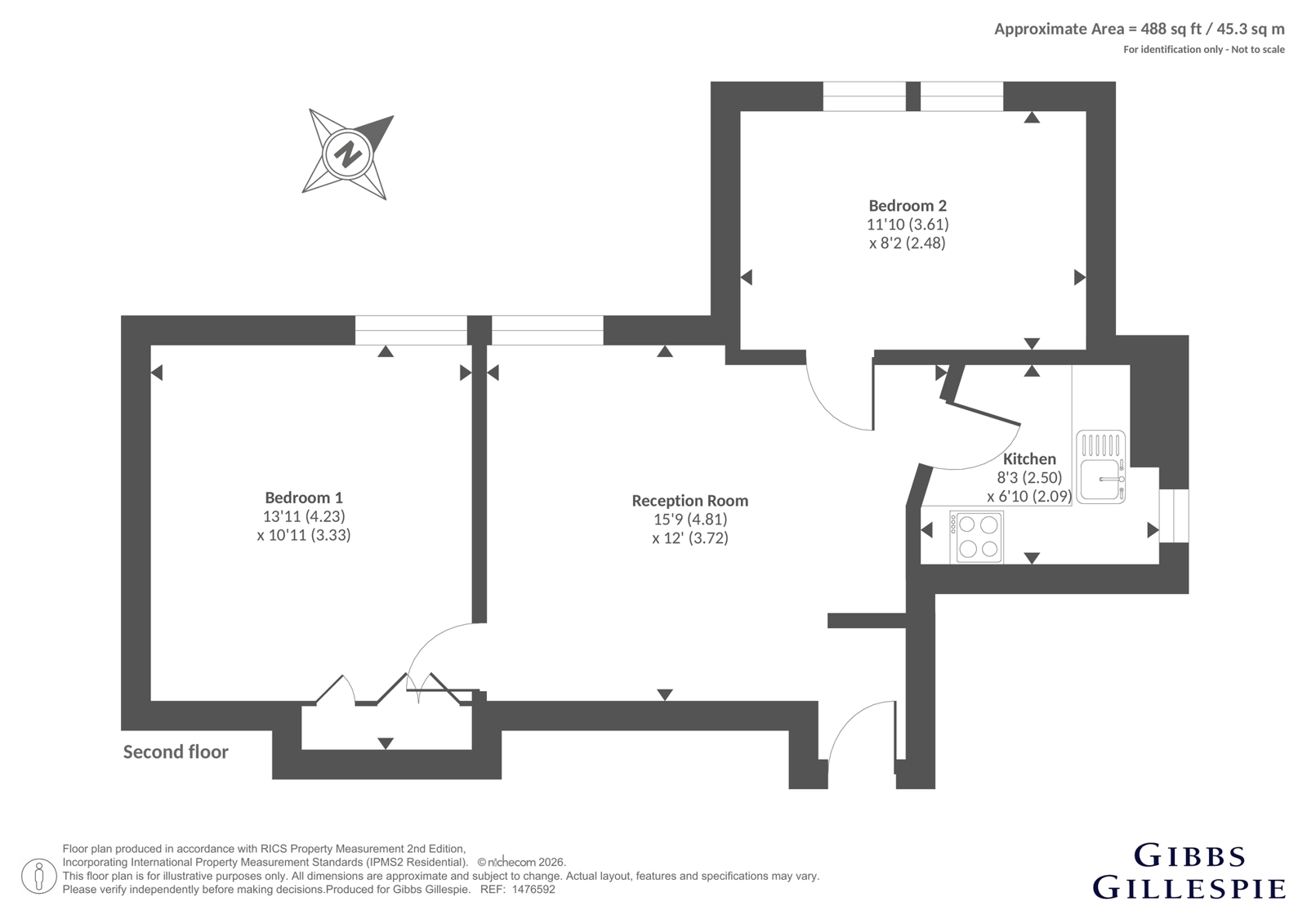 Flat 6, 4, Corfton Road, London floorplan