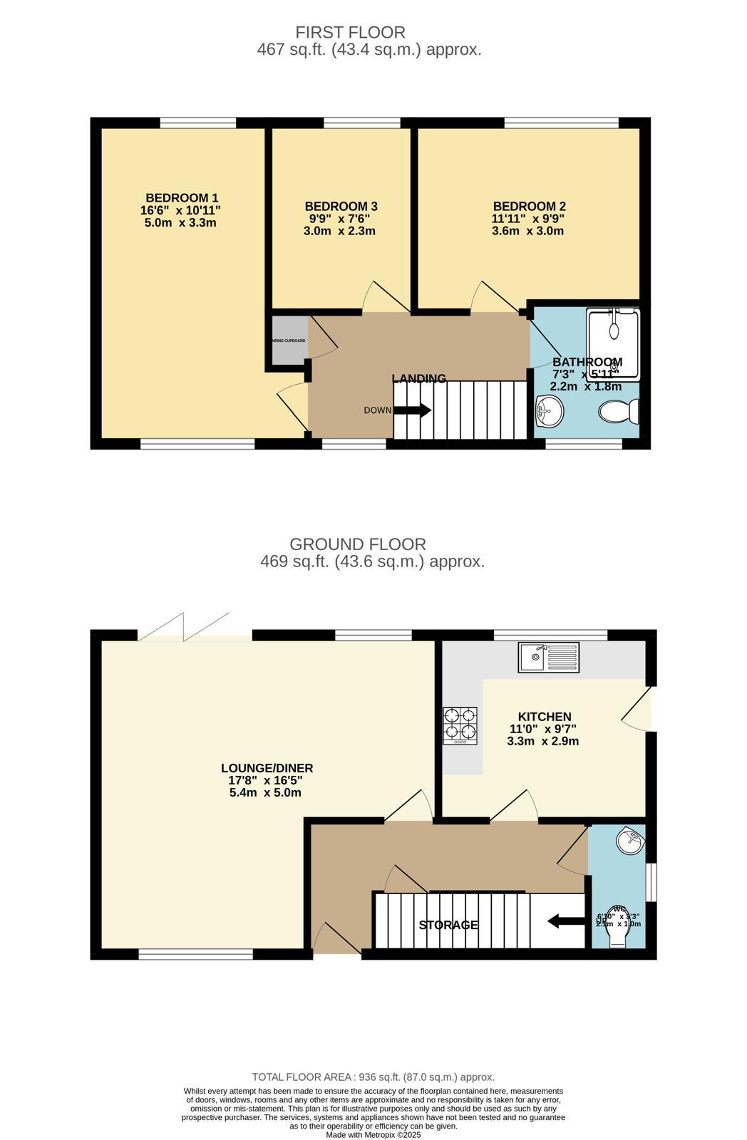 3 Chagford Close, Chagford Close, Bedford floorplan