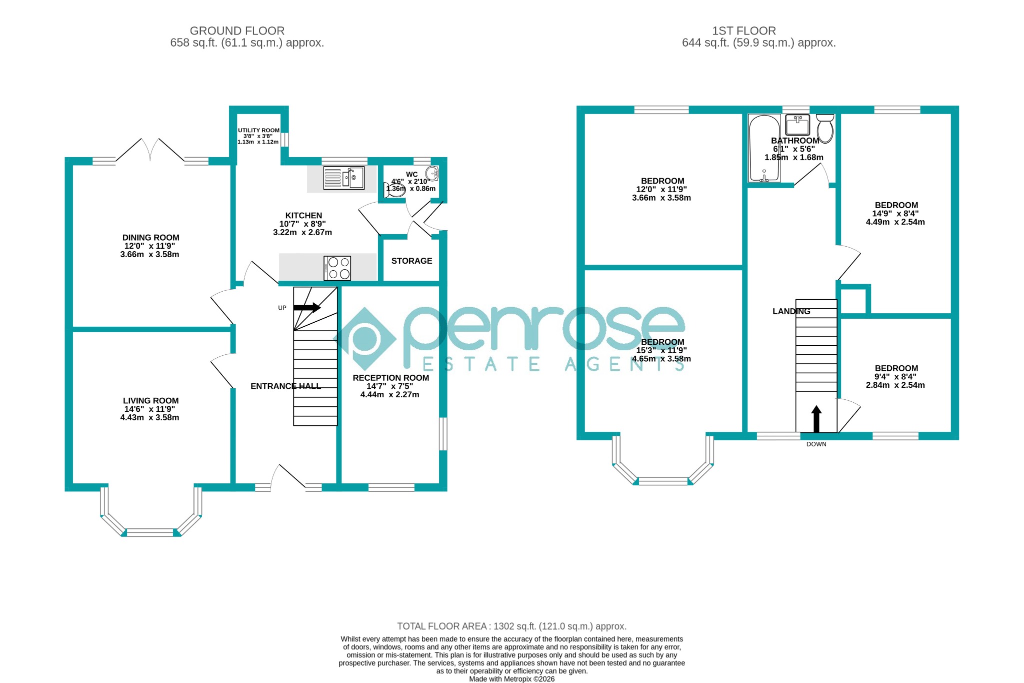 59 Oakley Road, Luton, Bedfordshire floorplan