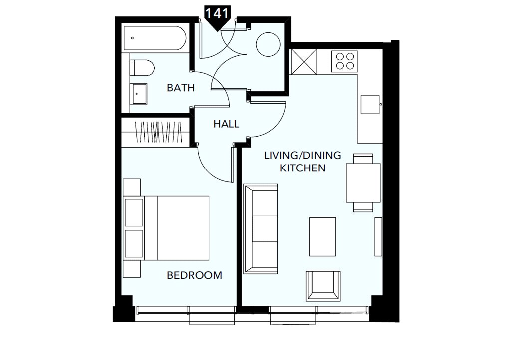 1 Bedrooms Flat for sale in Blu Bracknell, Wokingham Road, Bracknell, Berkshire RG42