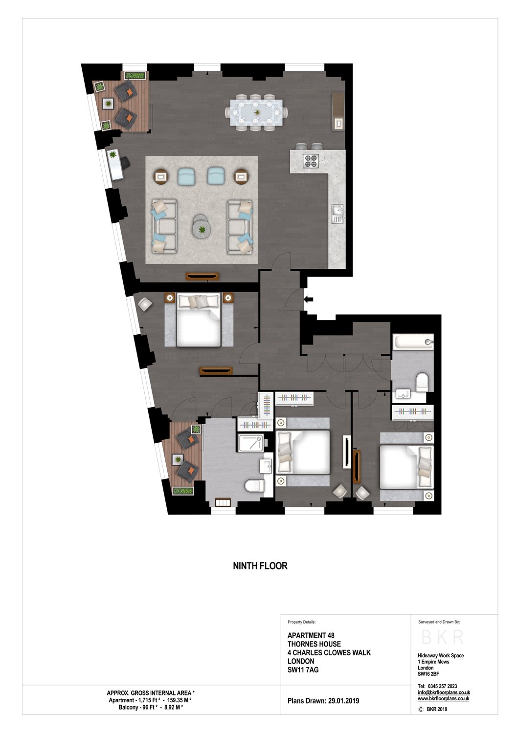 3 Bedrooms Flat to rent in London SW11