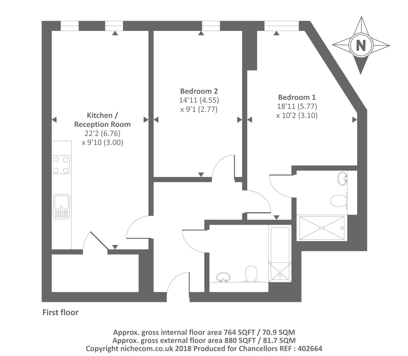 71, Winchester House, Bracknell floorplan