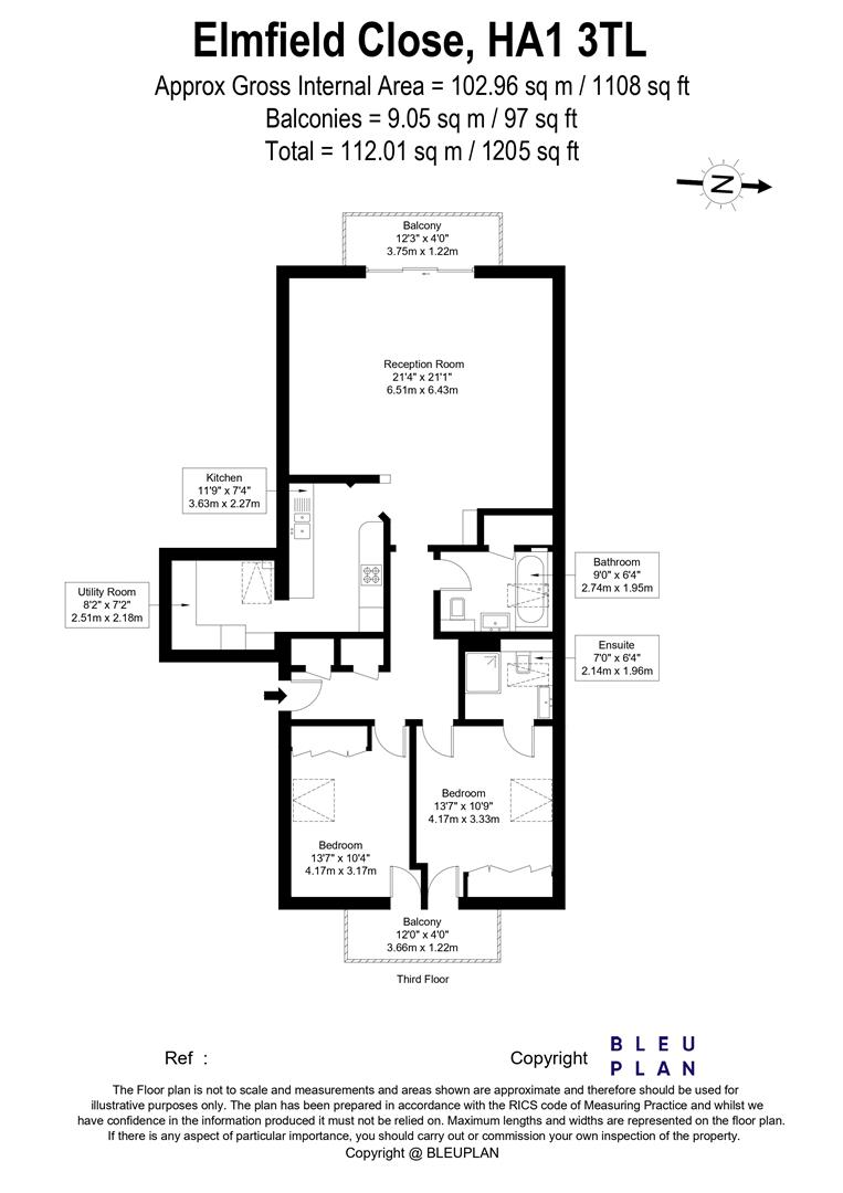 Palmerston Court, Elmfield Close, Harrow On The Hill floorplan