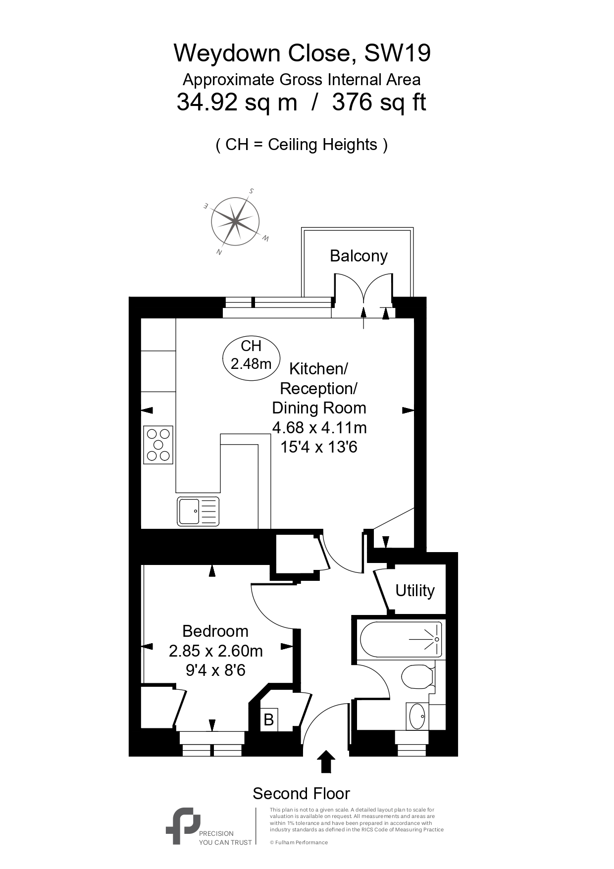 Weydown Close, Southfields Road, London, SW19 floorplan
