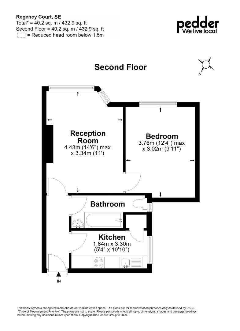 Flat 12, Regency Court, 13, Hamlet Road, London floorplan