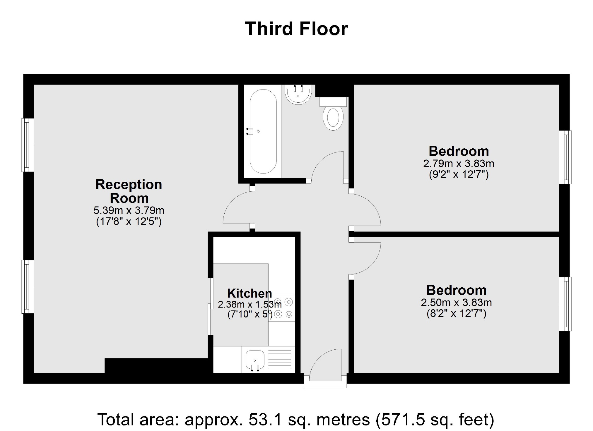 Flat 7, 24, Belgrave Gardens, London floorplan