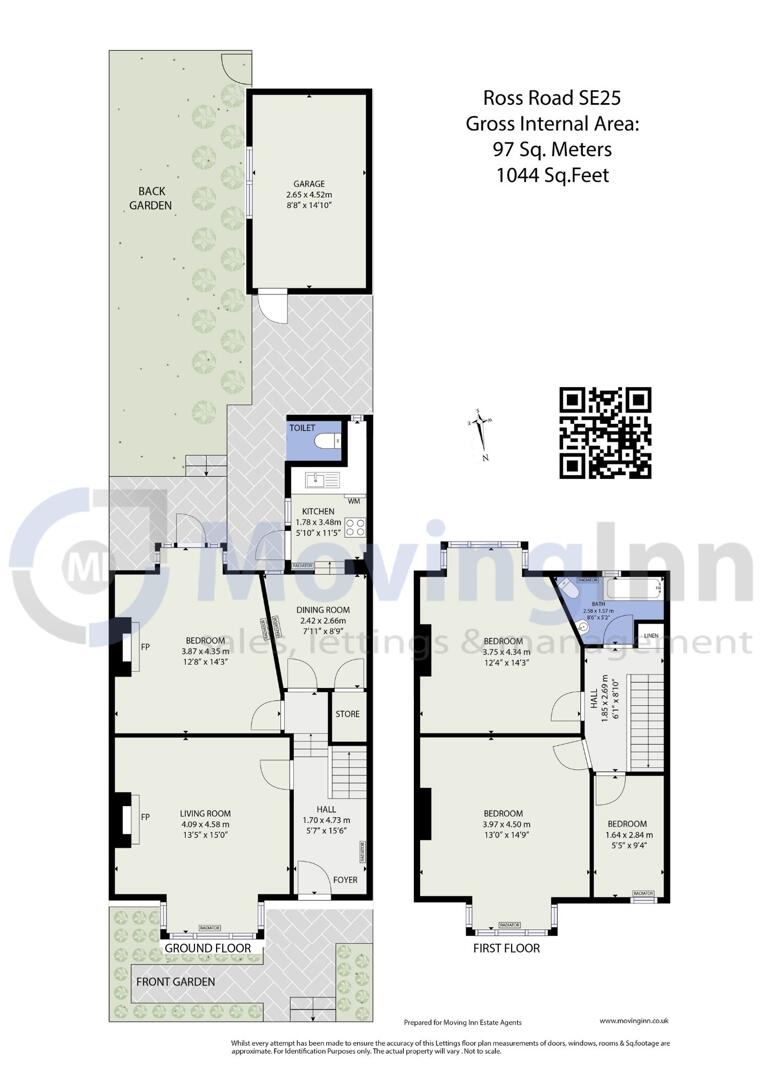 249, Ross Road, London floorplan