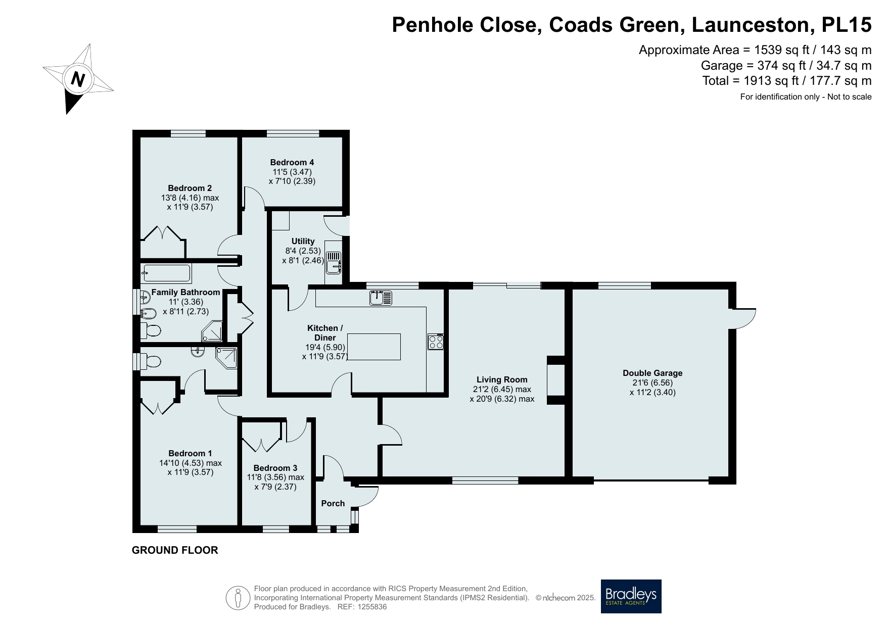 1, Penhole Close, Launceston floorplan