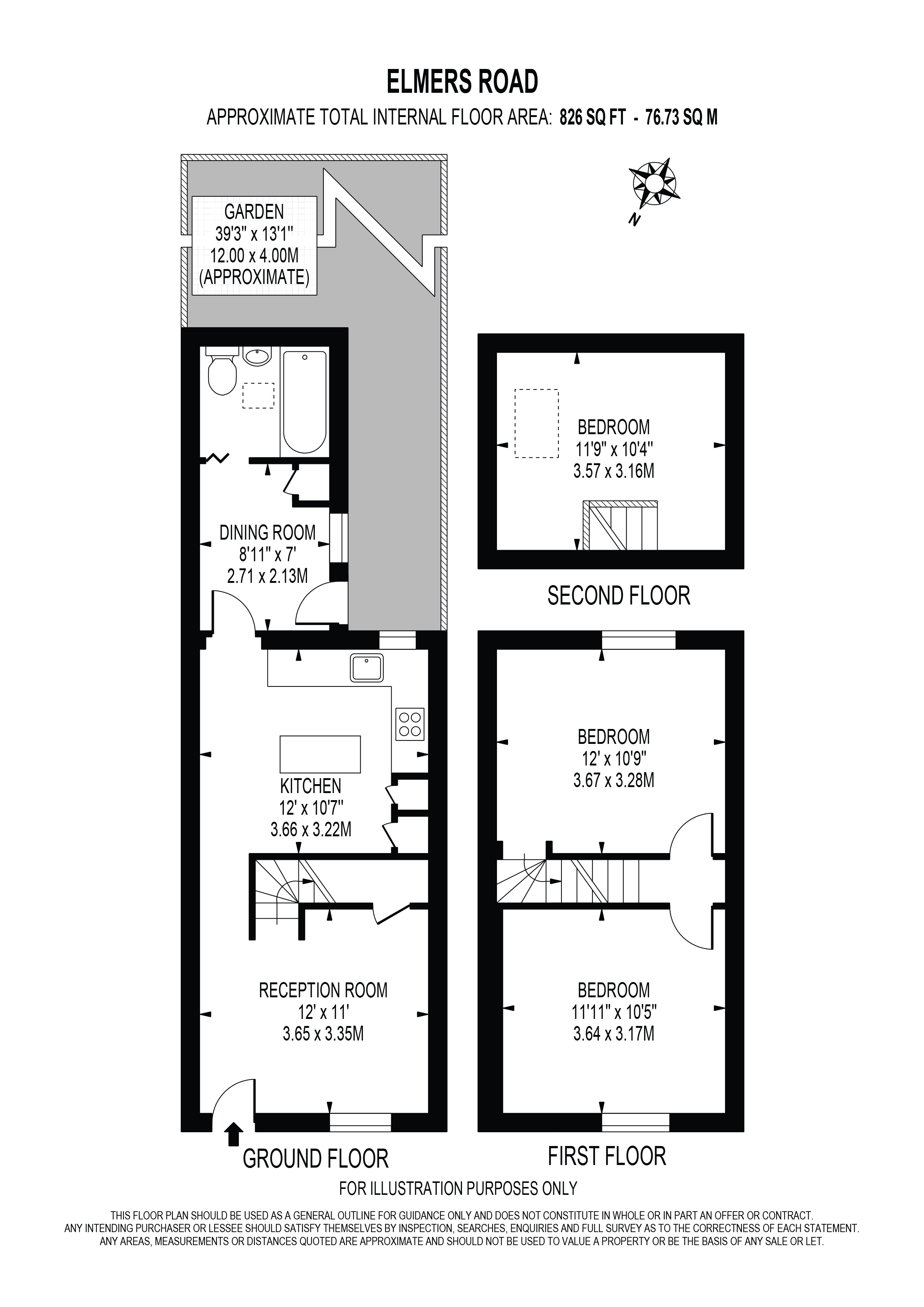 57, Elmers Road, London floorplan
