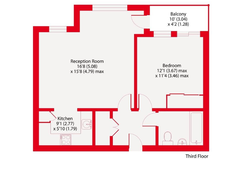 Flat 62/St. Williams Court, 1 Gifford Street, London floorplan