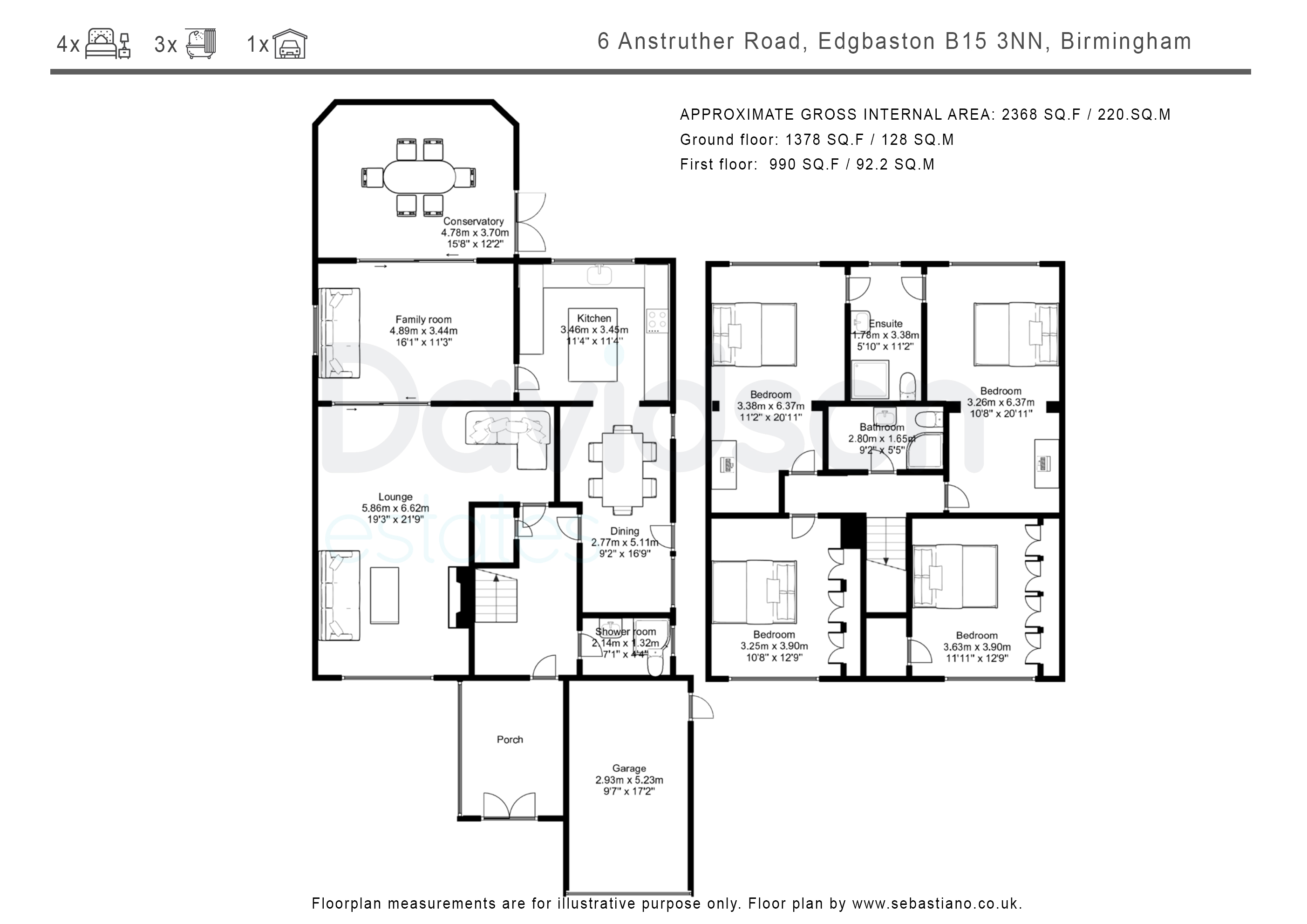 6, Anstruther Road, Birmingham floorplan