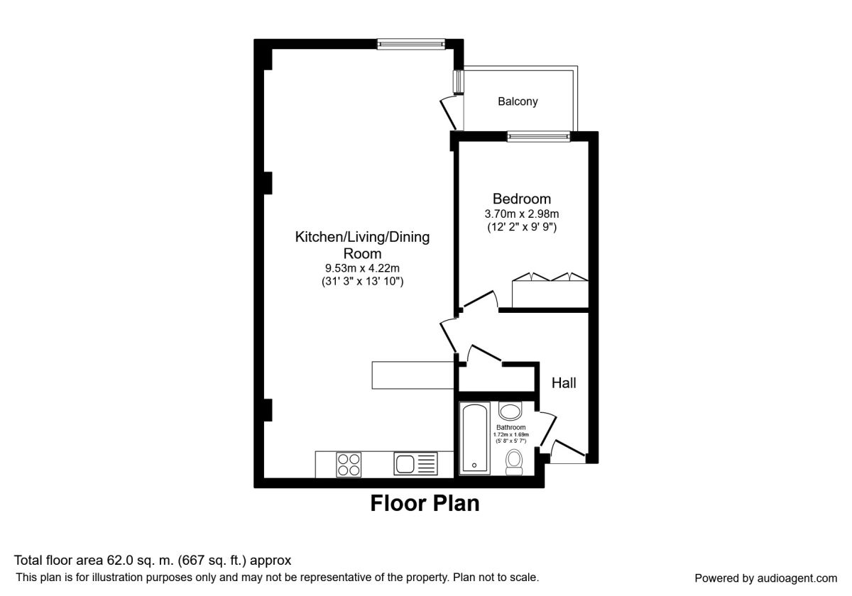 1 Bedrooms Flat to rent in Chester Road, Manchester M15