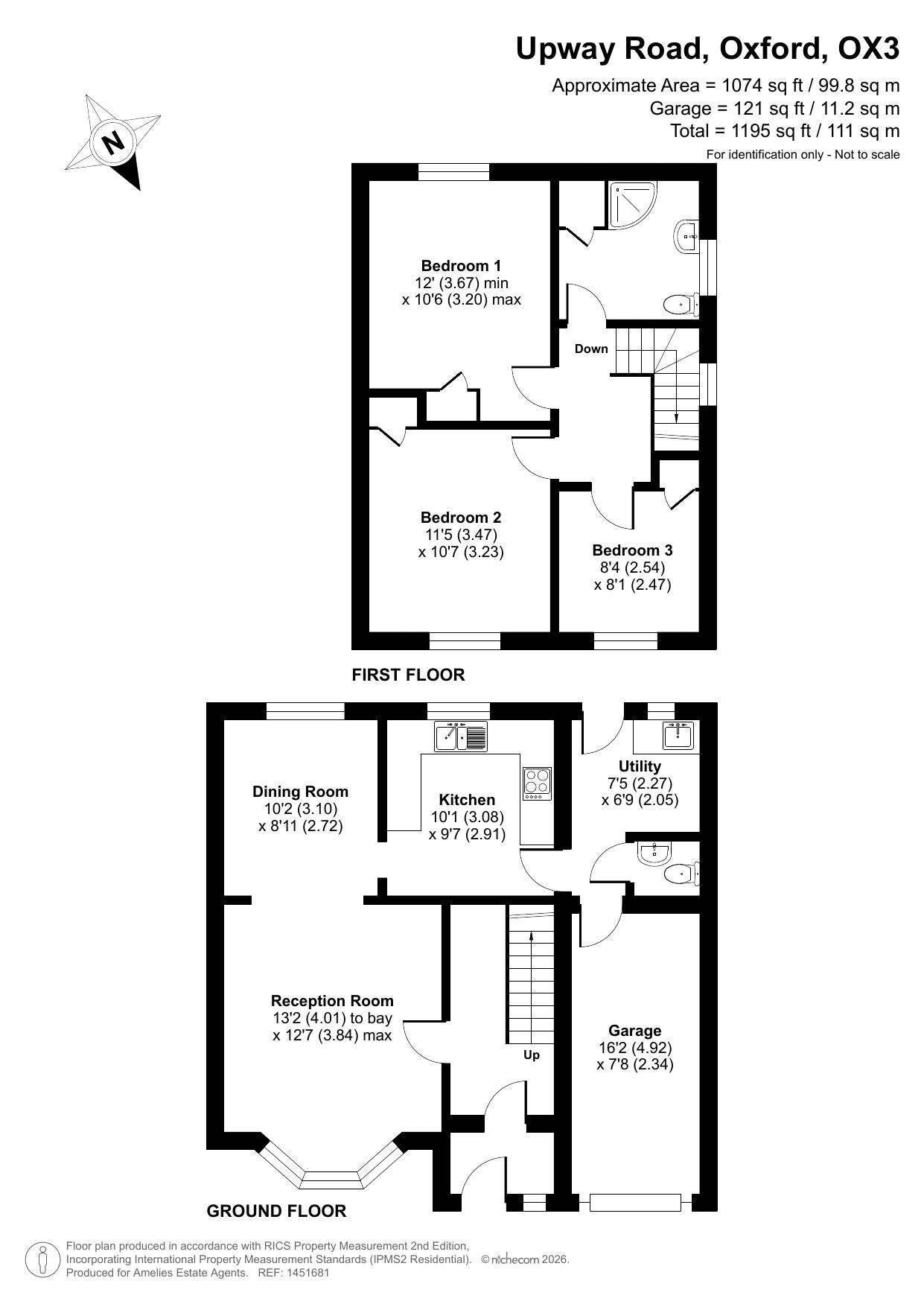 26, Upway Road, Oxford floorplan