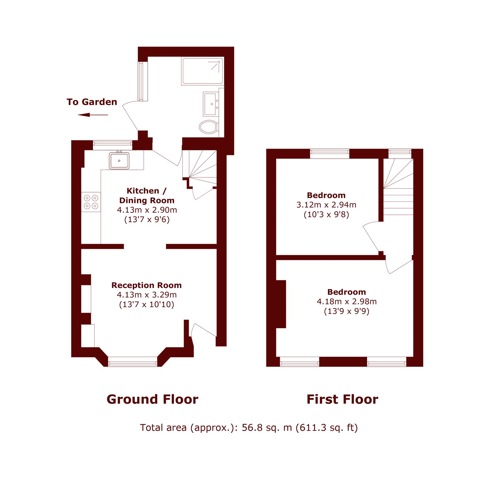 127, Calvert Road, London floorplan