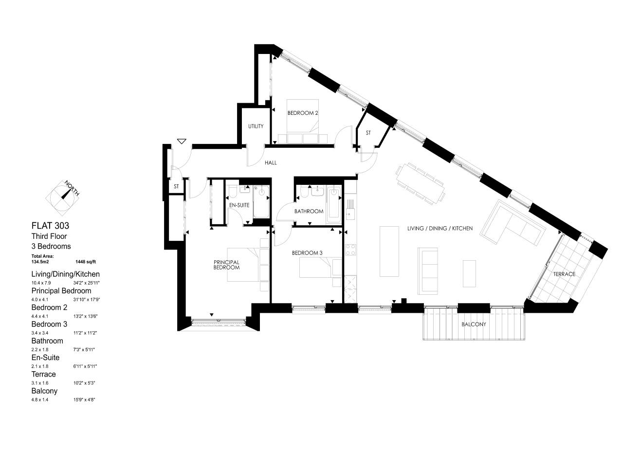 Plot 303, Murrayfield Park, Edinburgh floorplan