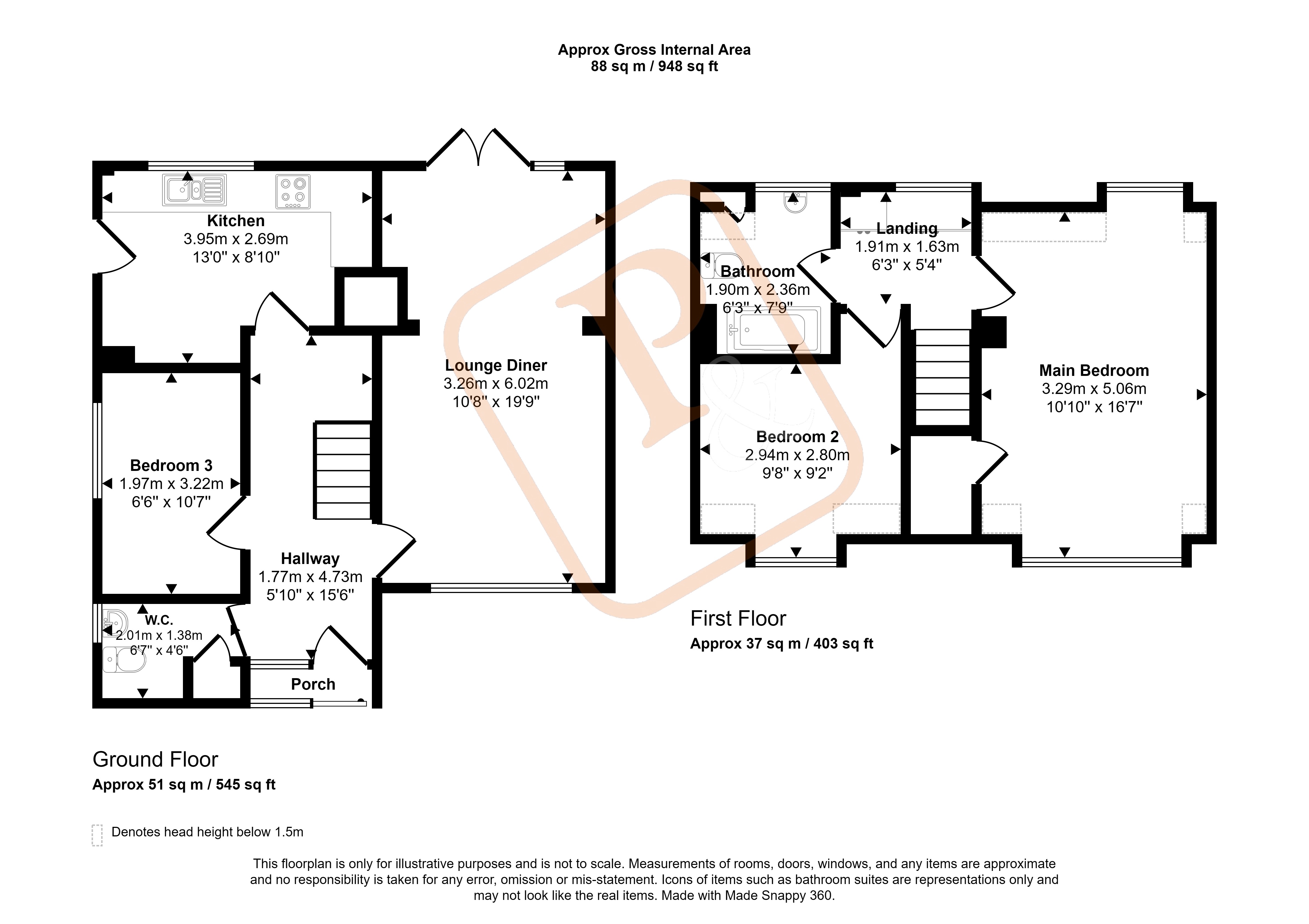 1, Grange Close, Essex floorplan