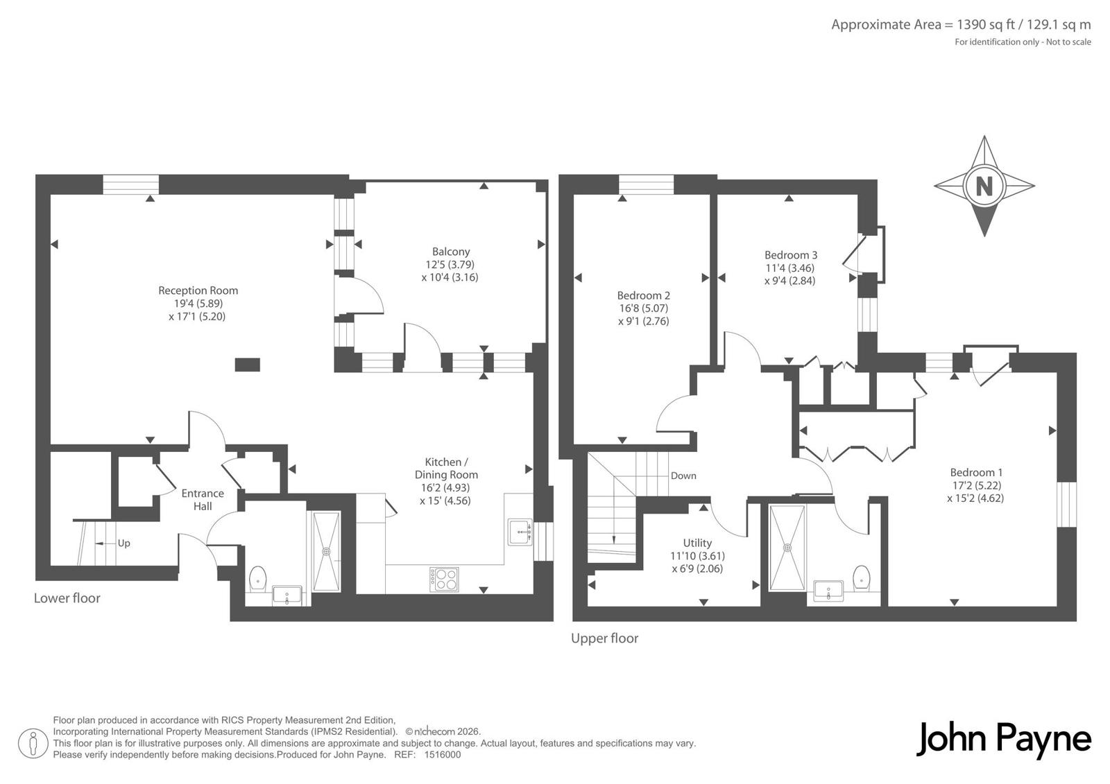 Flat 1302, Patterson Tower, 301, Kidbrooke Park Road, London floorplan