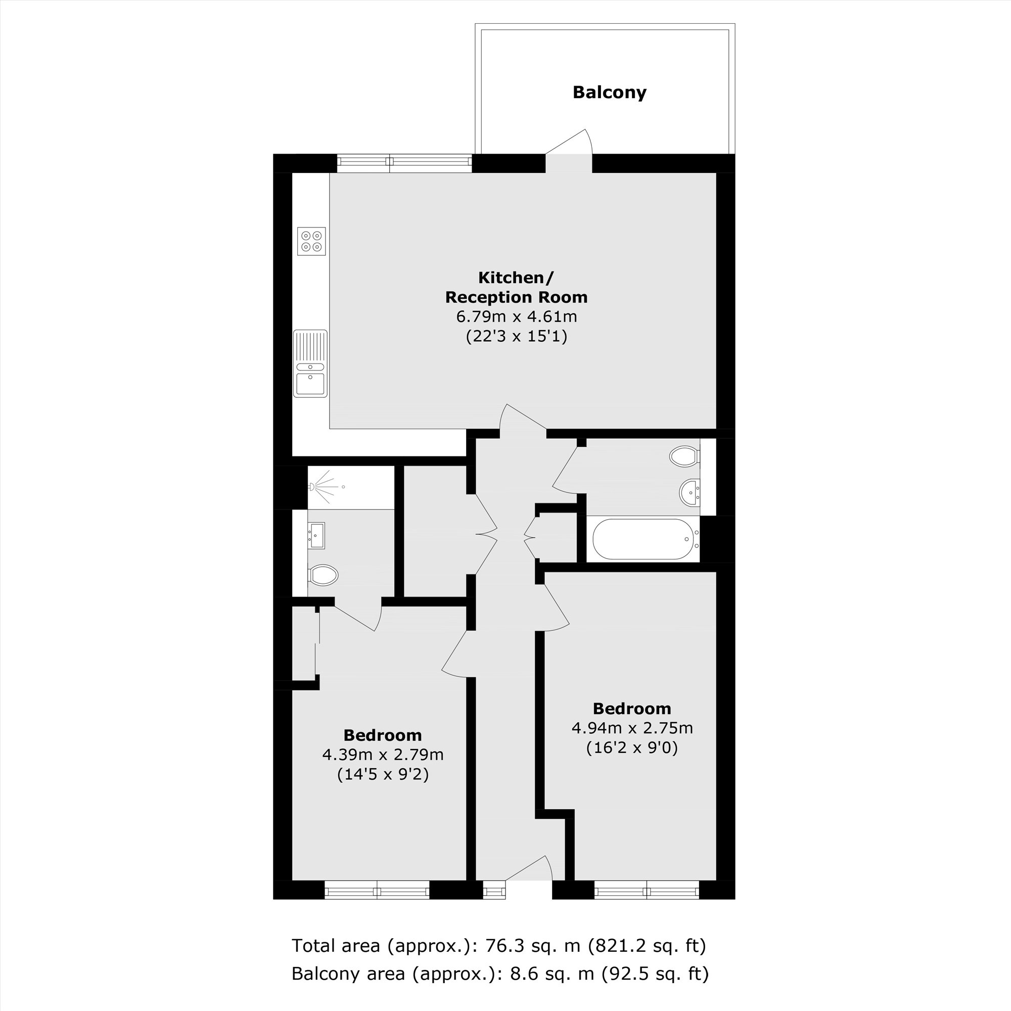 Flat 5, 1, Danson Mews, London floorplan