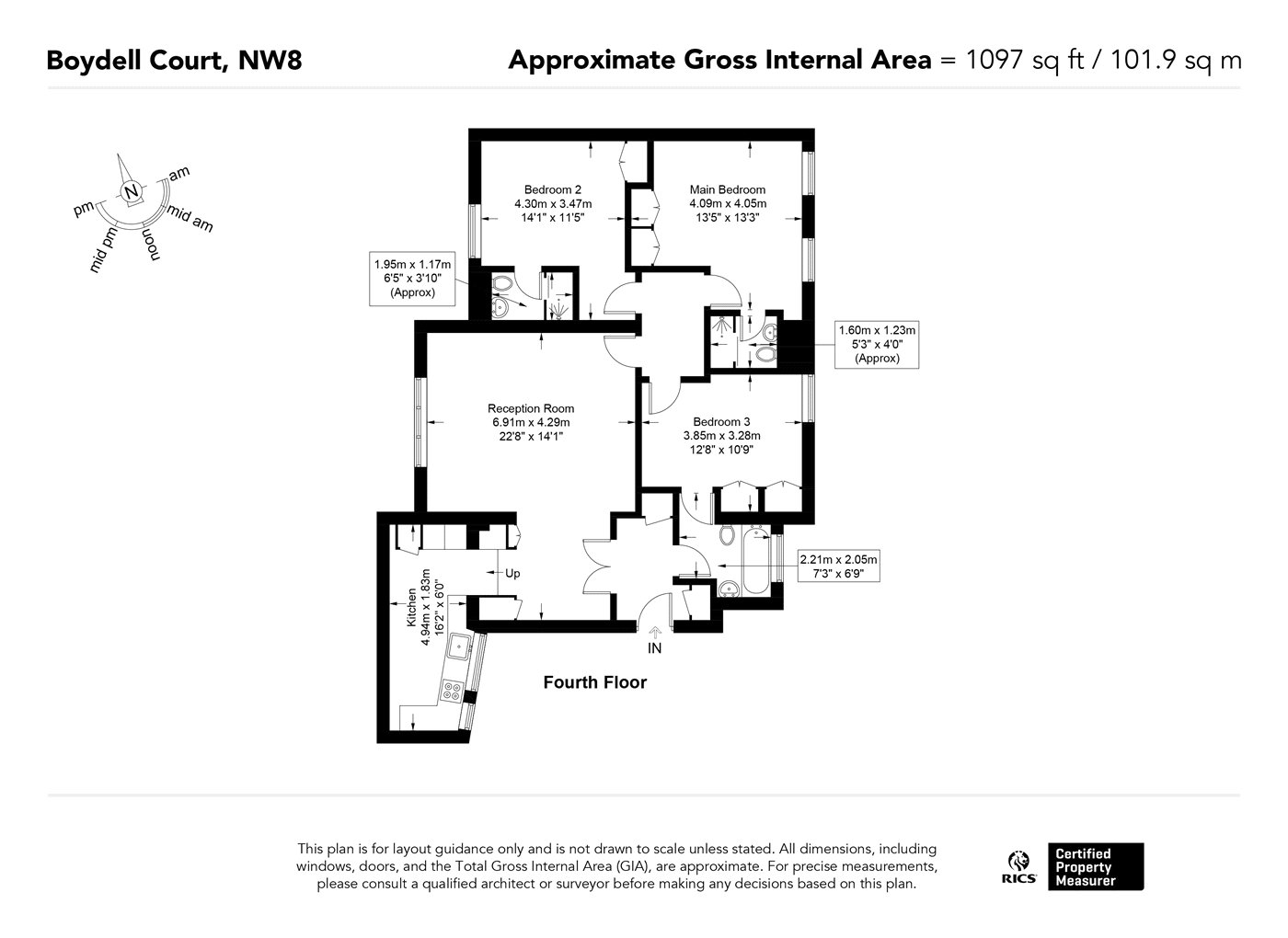 92, Boydell Court, St John's Wood floorplan
