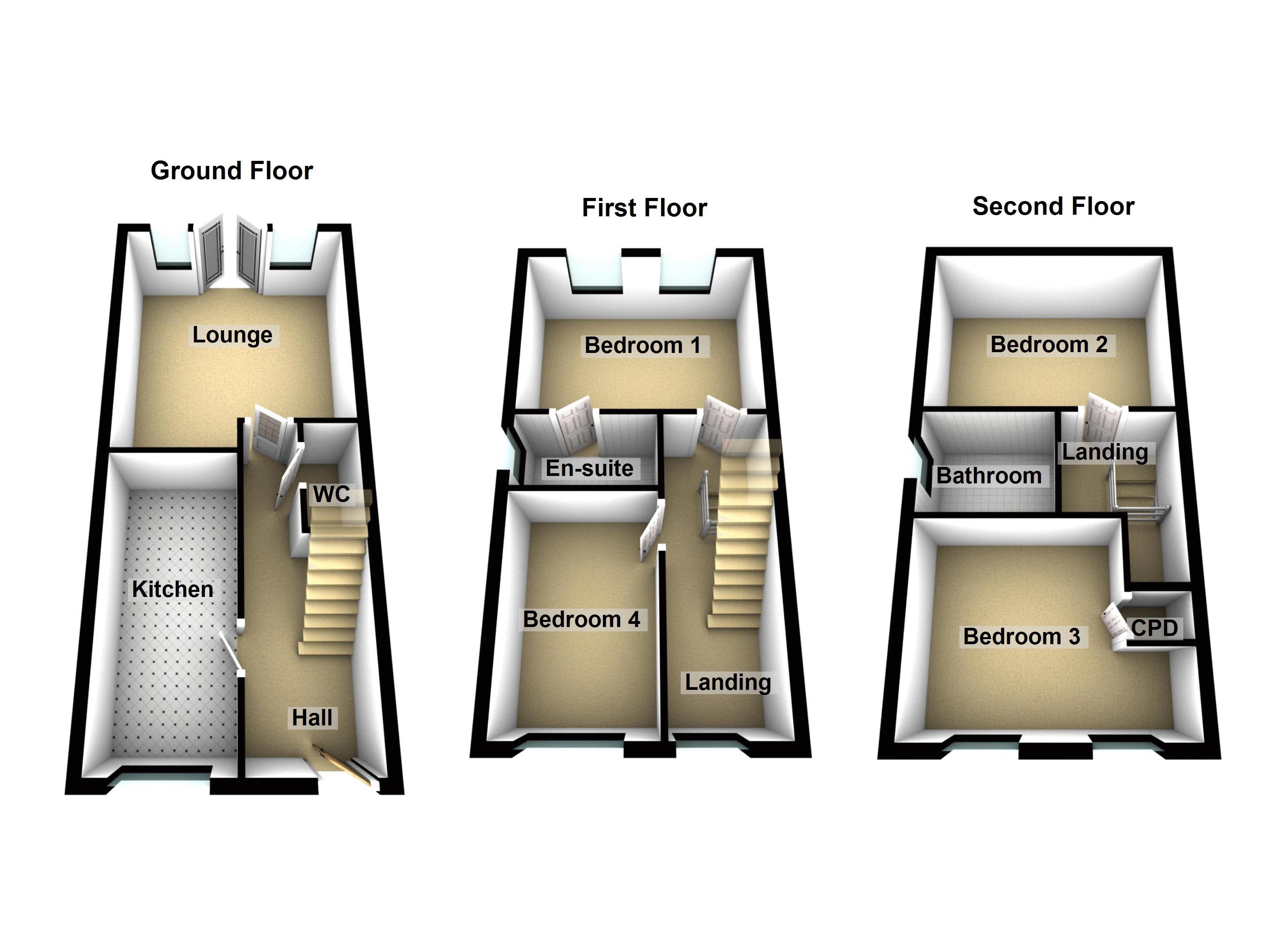 4 Bedrooms Town house to rent in Parr Lane, Unsworth, Bury BL9