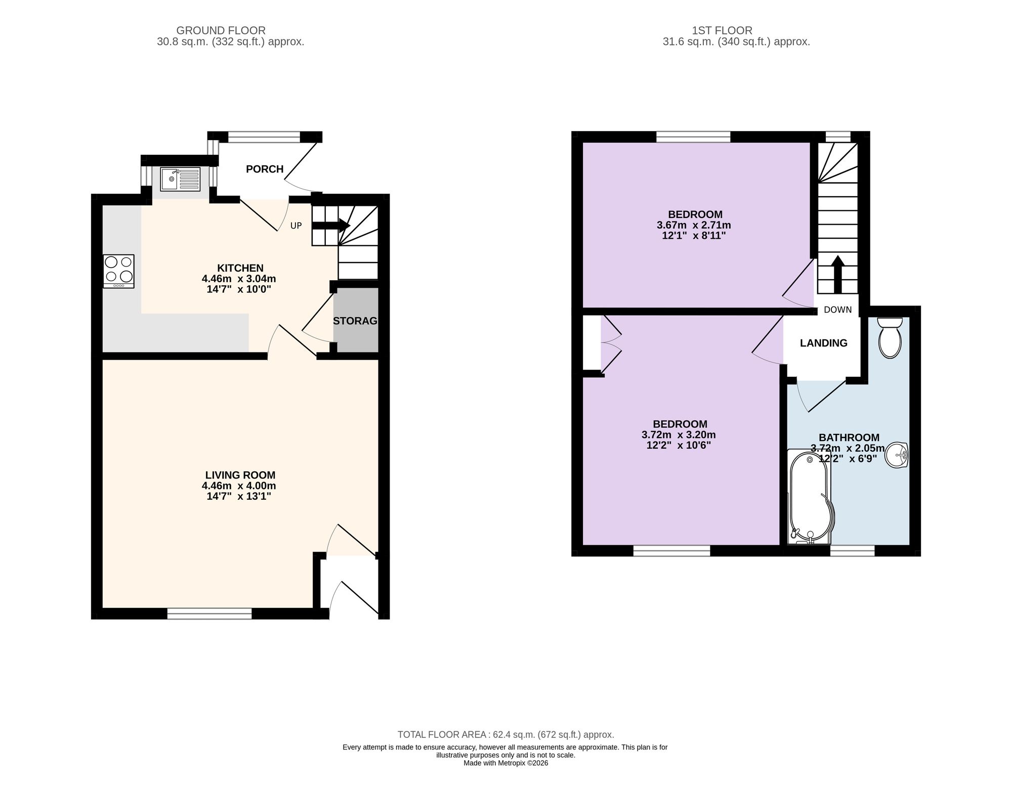 28 Chatburn Road, Preston floorplan