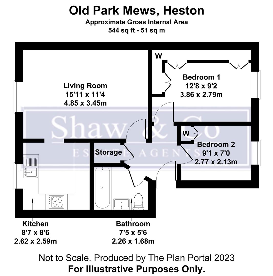 58, Old Park Mews, Hounslow floorplan