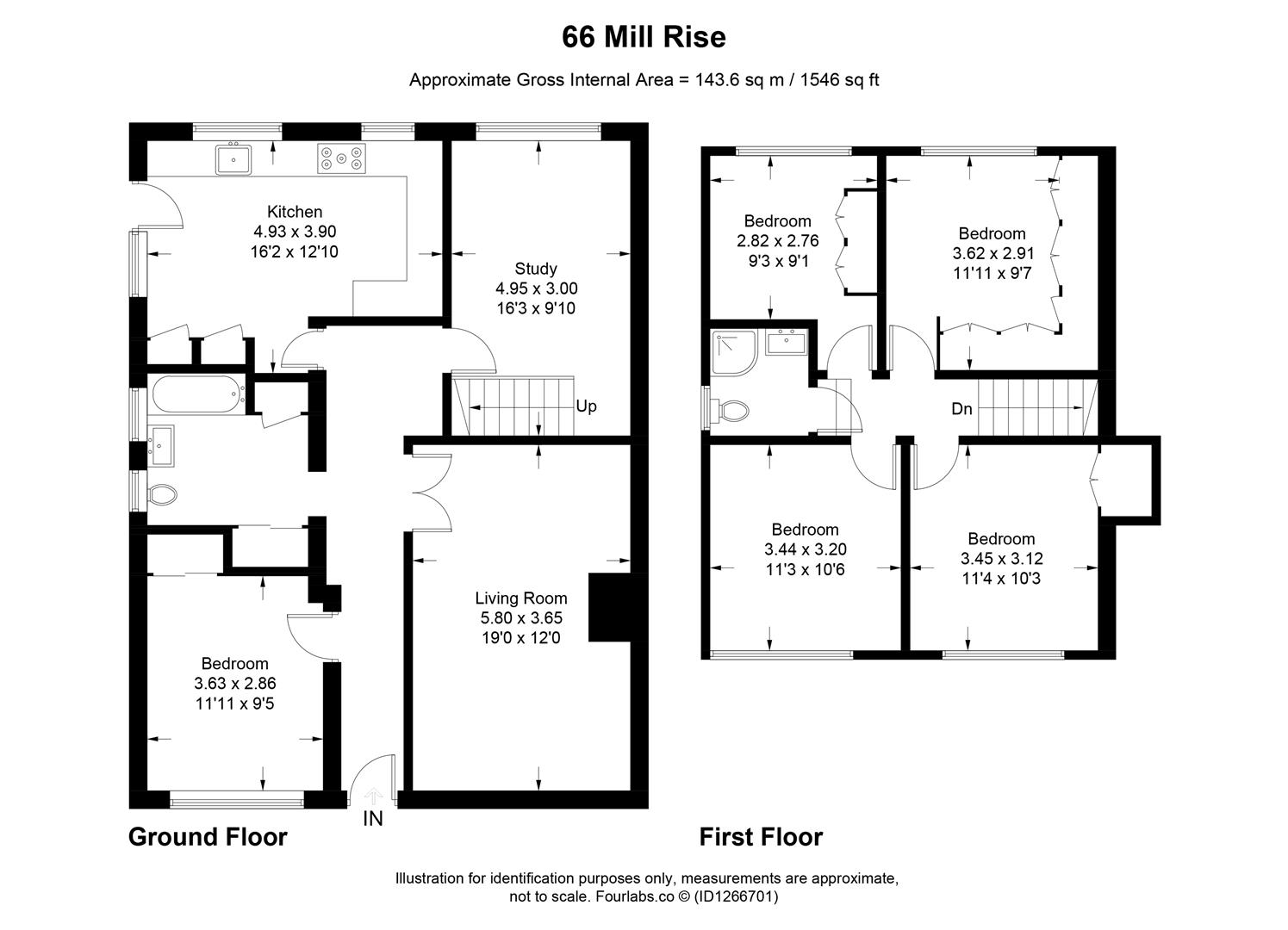 66, Mill Rise, Brighton floorplan