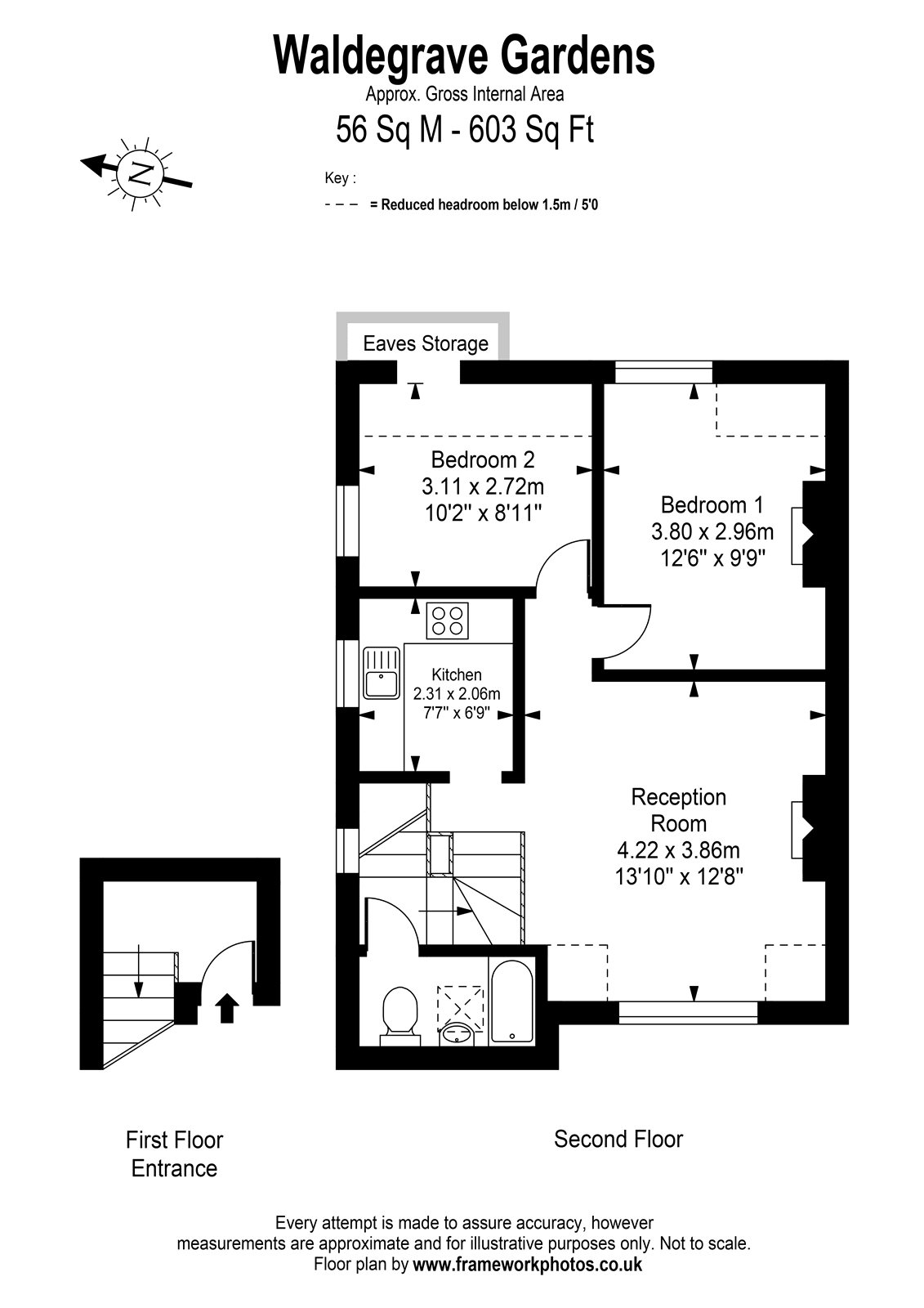 2 Bedrooms Flat to rent in Waldegrave Gardens, Twickenham TW1