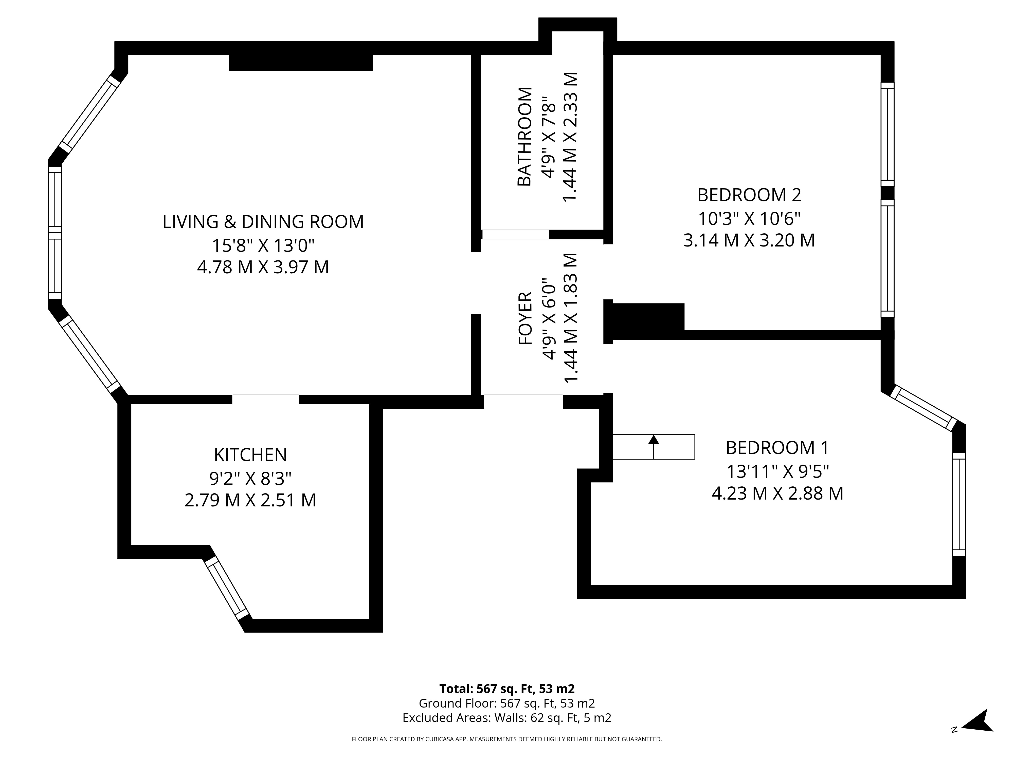 74, Rosebery Road, London floorplan