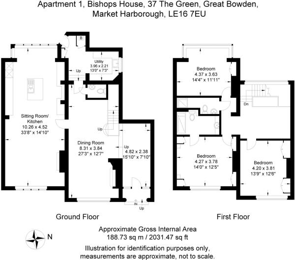 3 Bedrooms Flat for sale in The Green, Great Bowden, Market Harborough LE16