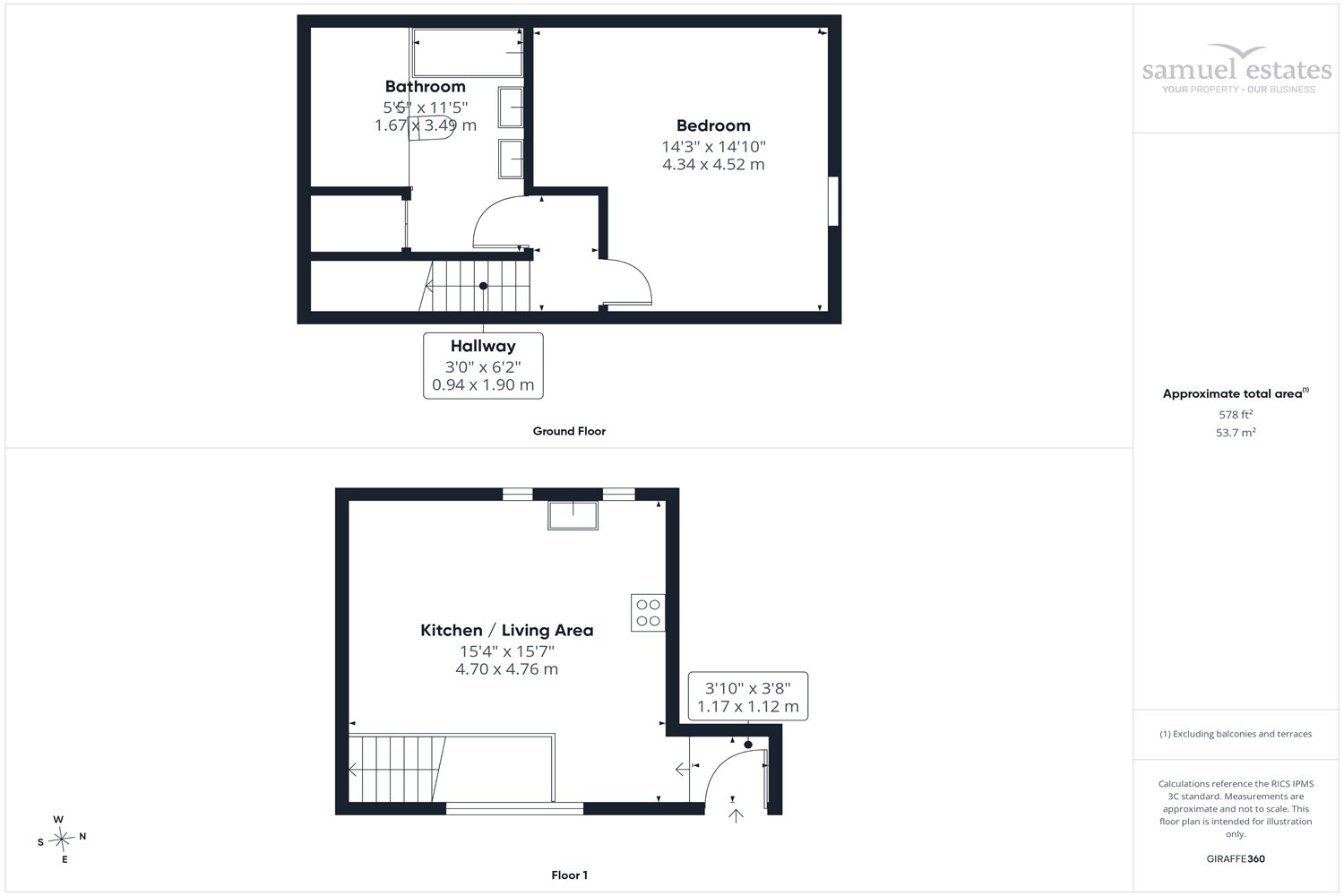 2c, Medwin Street, Clapham North floorplan