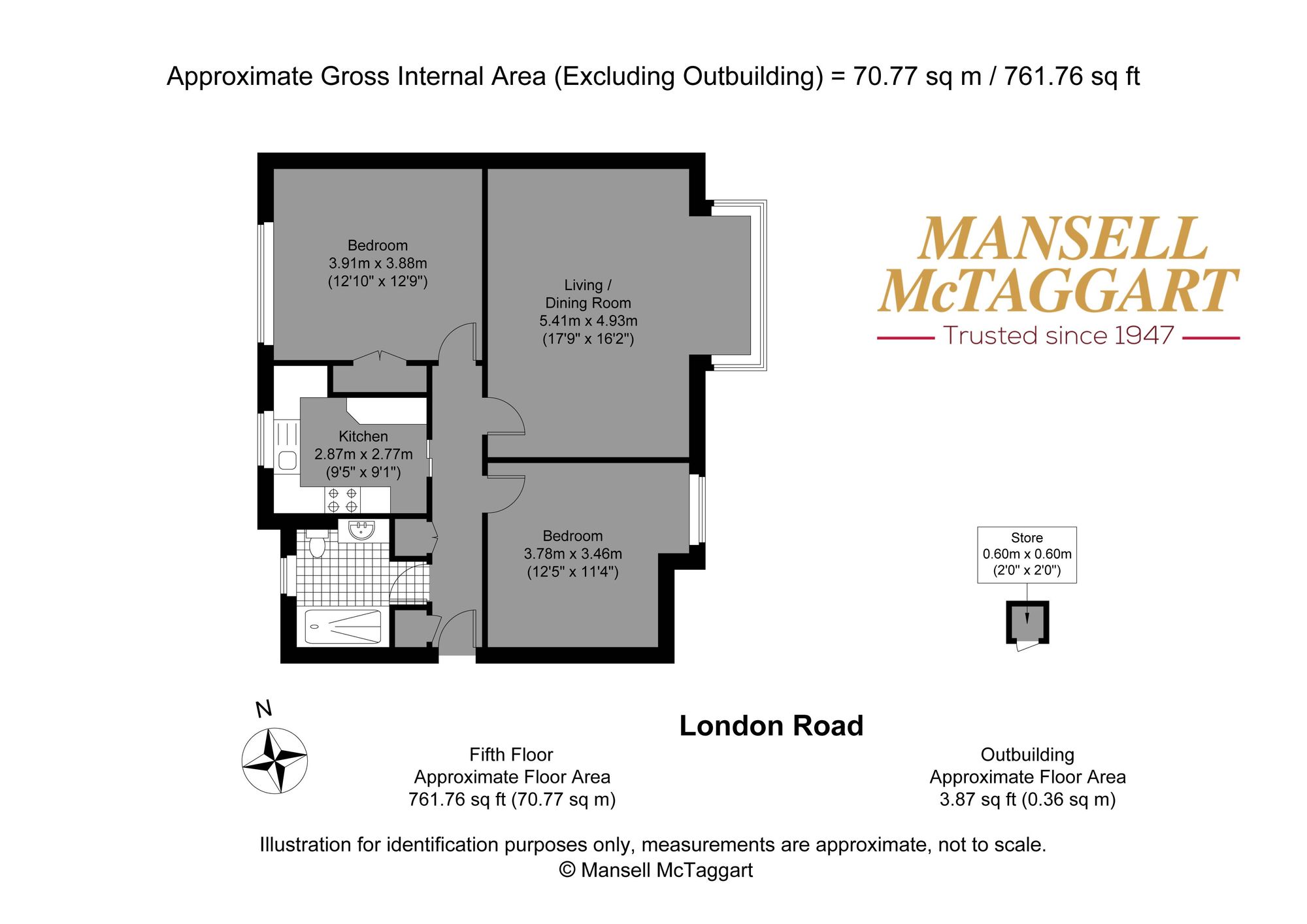 18 Park Manor London Road, Brighton floorplan