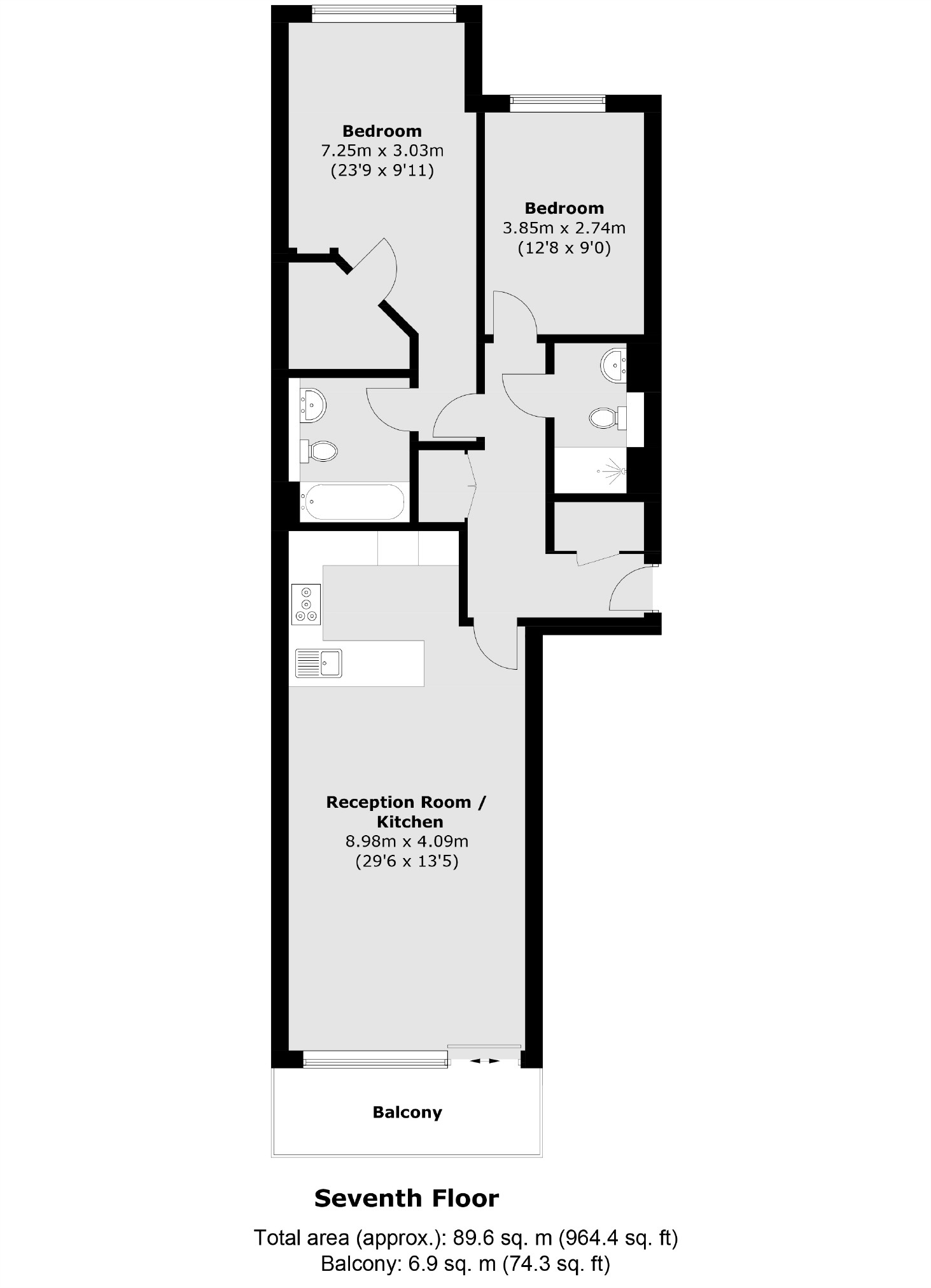 Flat 123, Howard Building, 368, Queenstown Road, London floorplan