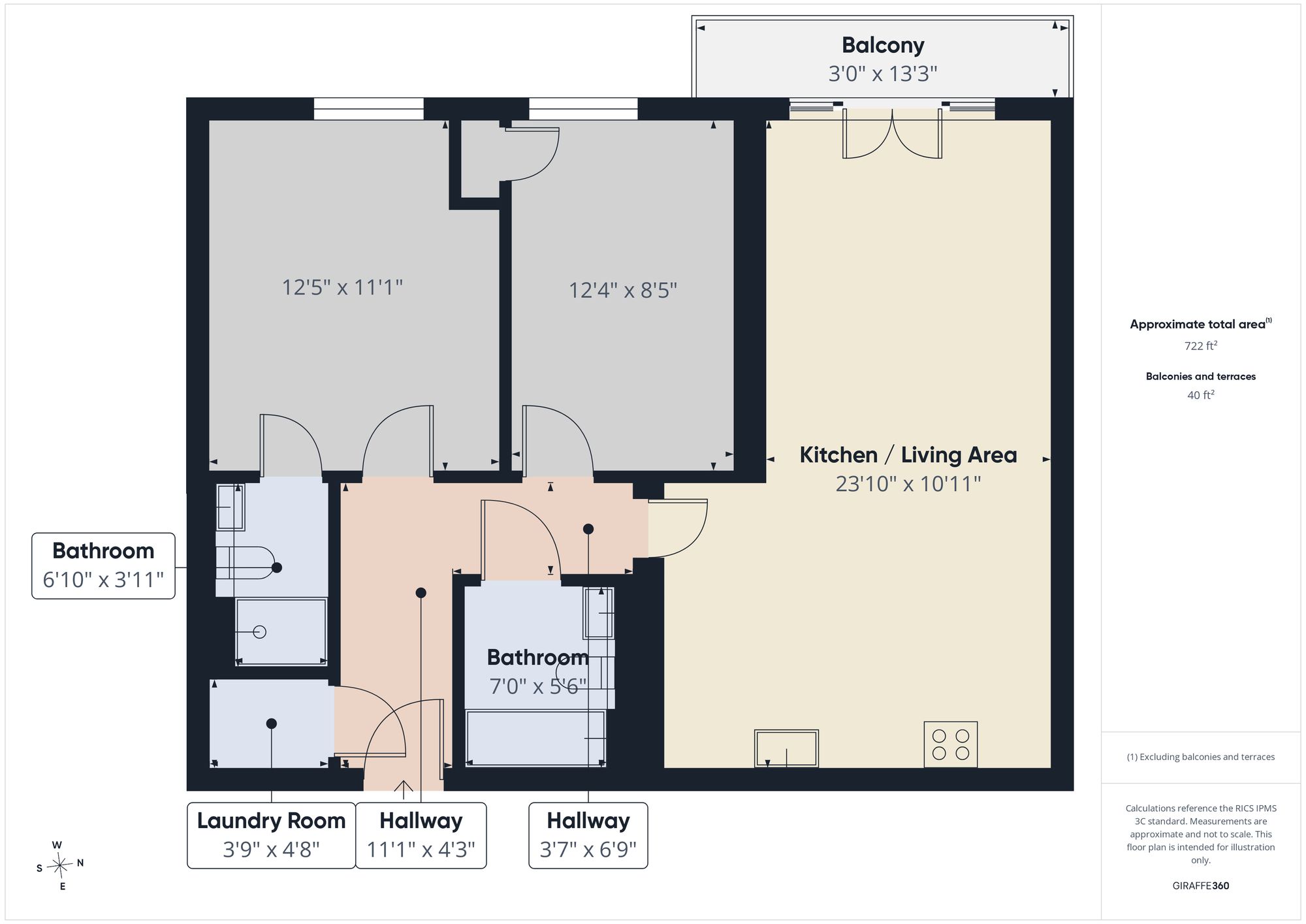 Flat 17, 1 Nightingale Way, Reading floorplan