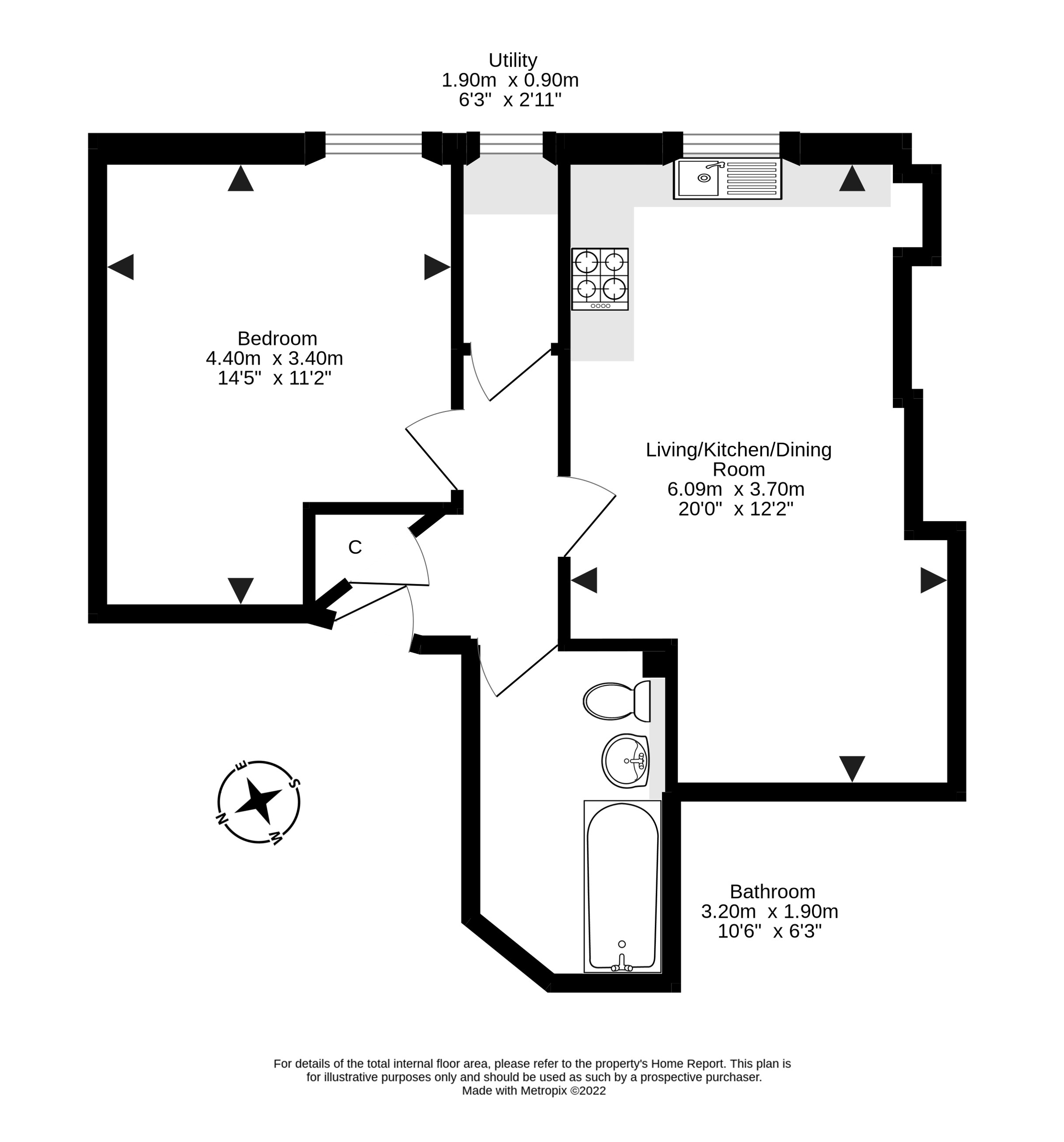 13/8 Bothwell Street, Leith, Edinburgh EH7, 1 bedroom flat for sale