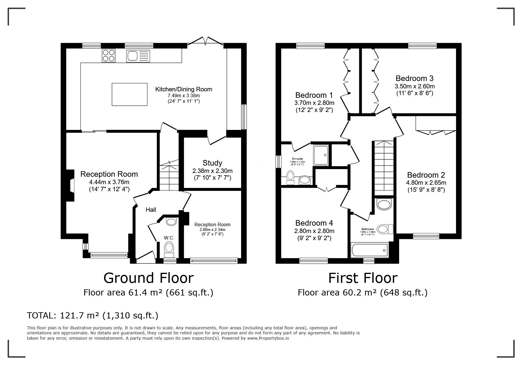 2, Bassetts Field, Cardiff floorplan
