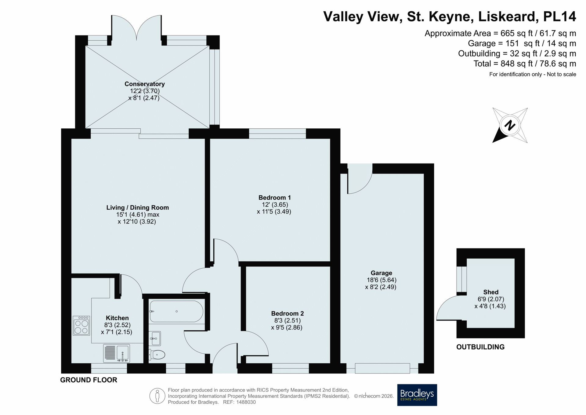 134 Valley View, St. Keyne Liskeard Cornwall, Cornwall floorplan