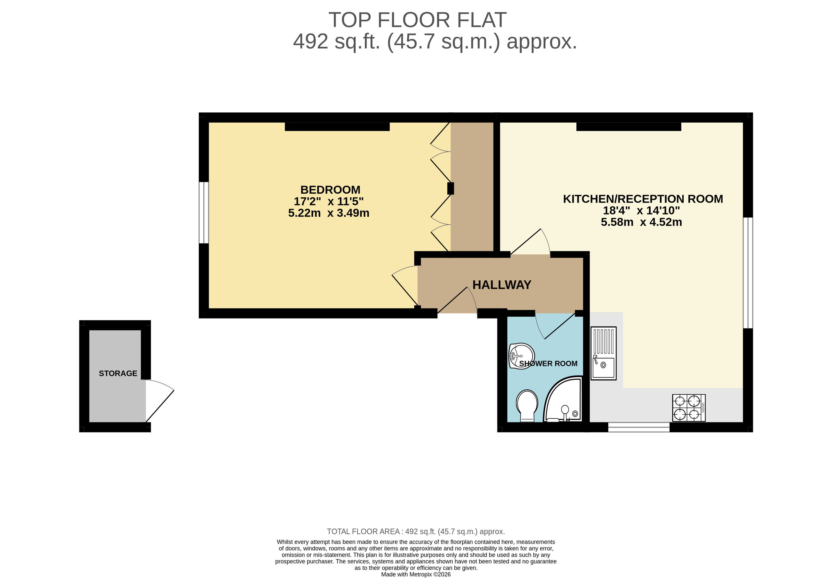 Top Floor Flat, 6, Elliston Road, Bristol floorplan