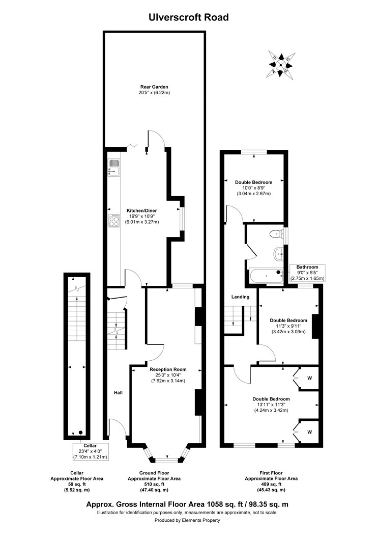 21, Ulverscroft Road, East Dulwich floorplan