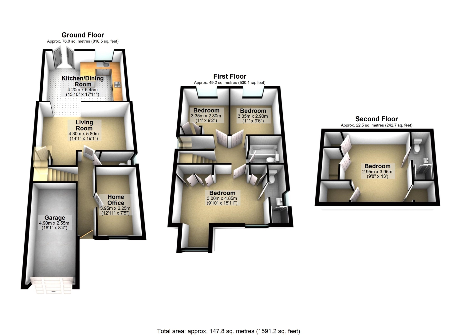 5, Oak Avenue, Egham floorplan