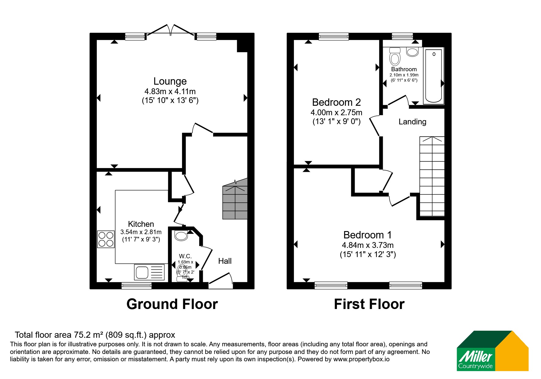 57, Bay View Road, St. Austell floorplan