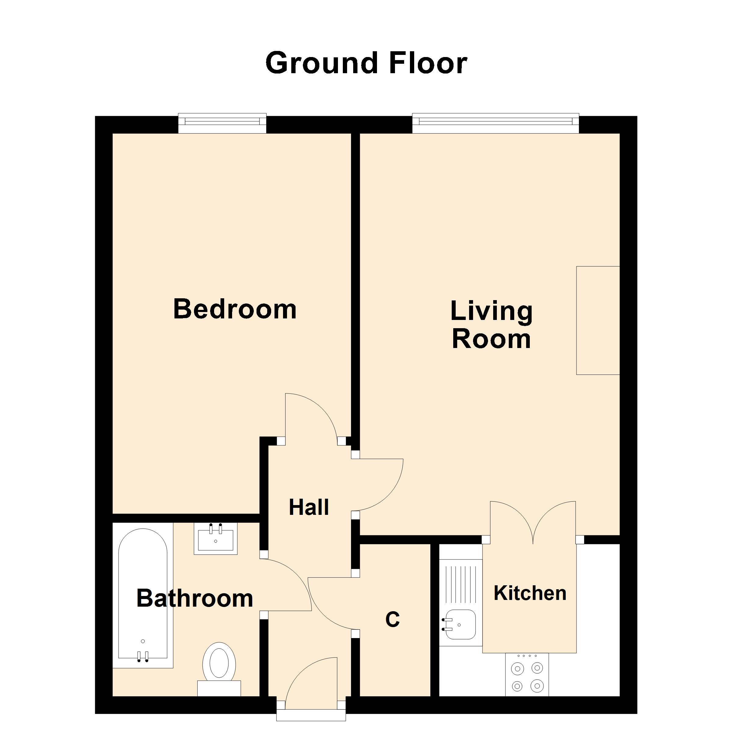 Flat 5 Glendale, The Bayle, Folkestone CT20, 1 bedroom flat for sale