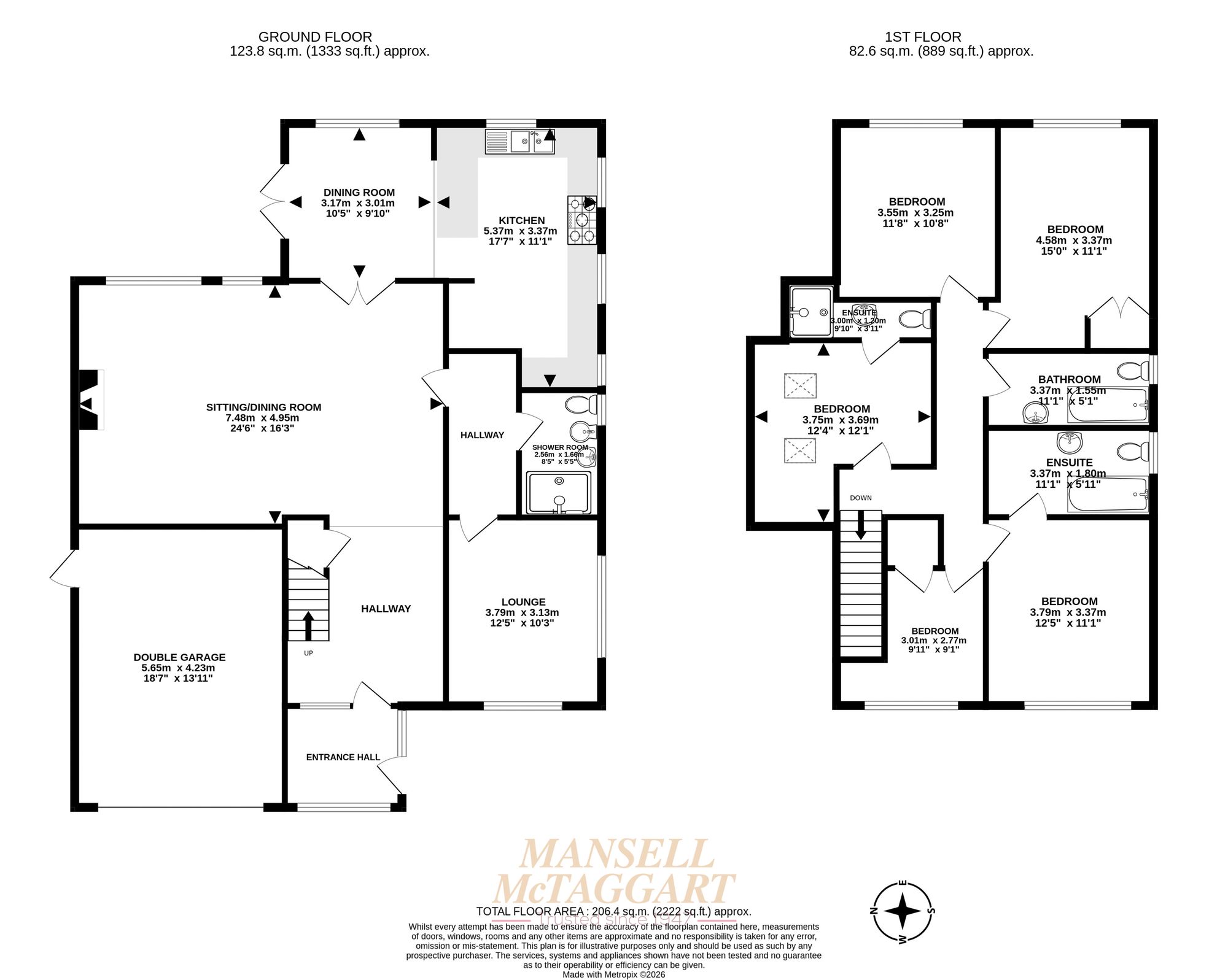 20 Upfield, Horley floorplan
