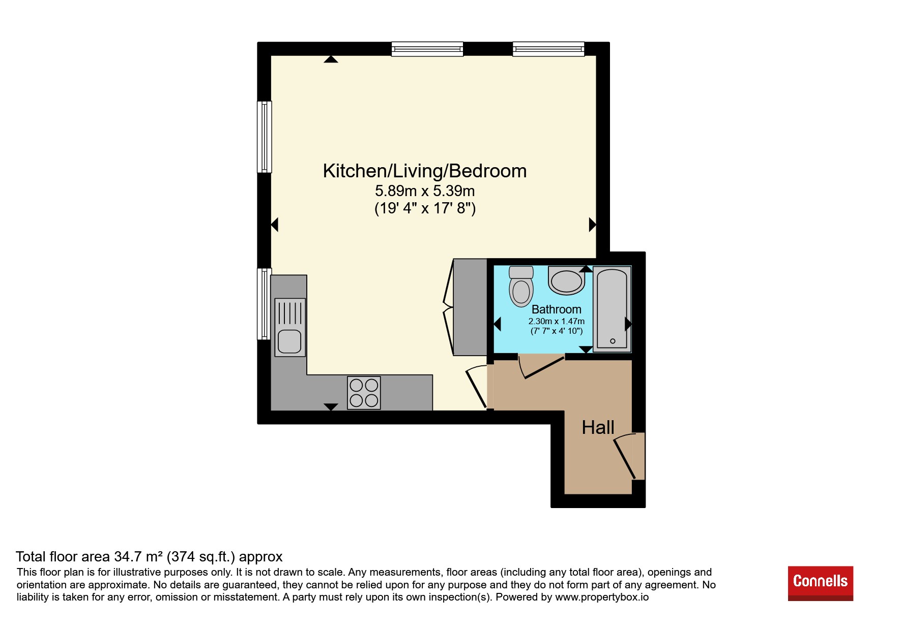 Apartment 44, The Brolly Works, 78, Allison Street, Birmingham floorplan